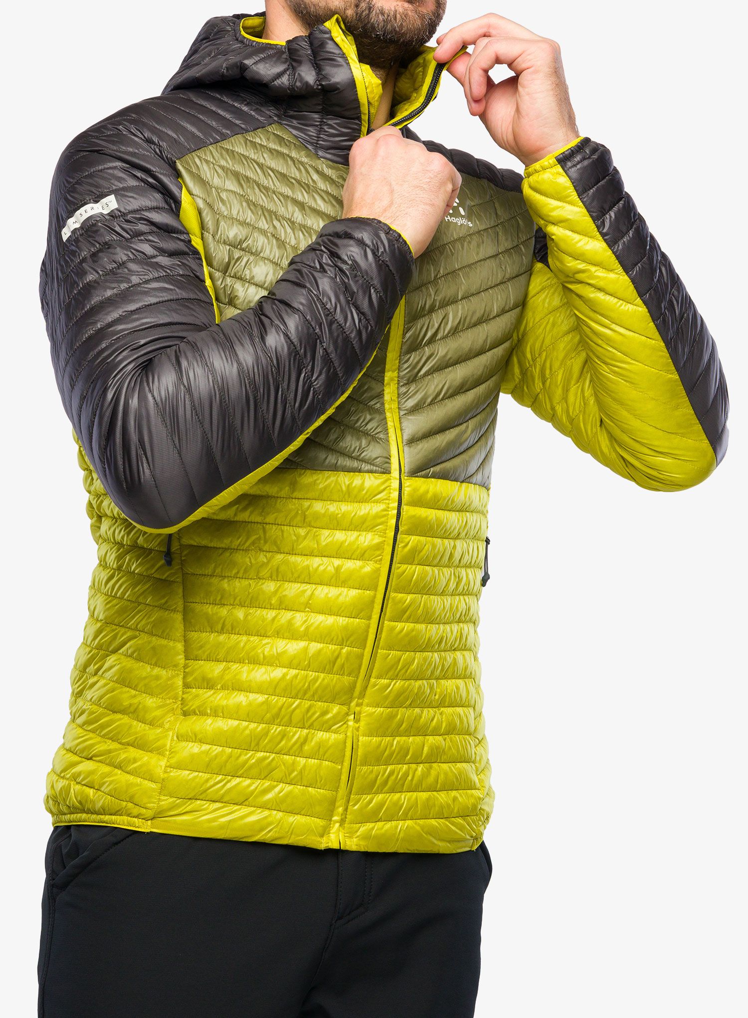 Moška jakna Haglofs L.I.M. Mimic Hood - aurora/olive green