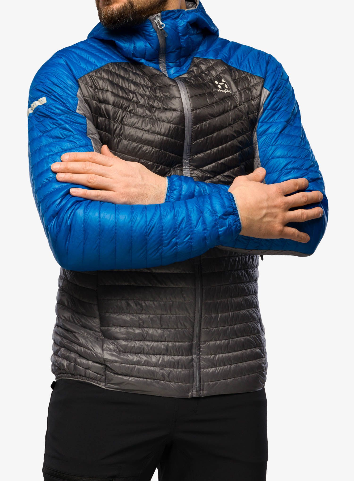 Sintetična jakna Haglofs L.I.M Mimic Hood - concrete/magnetite