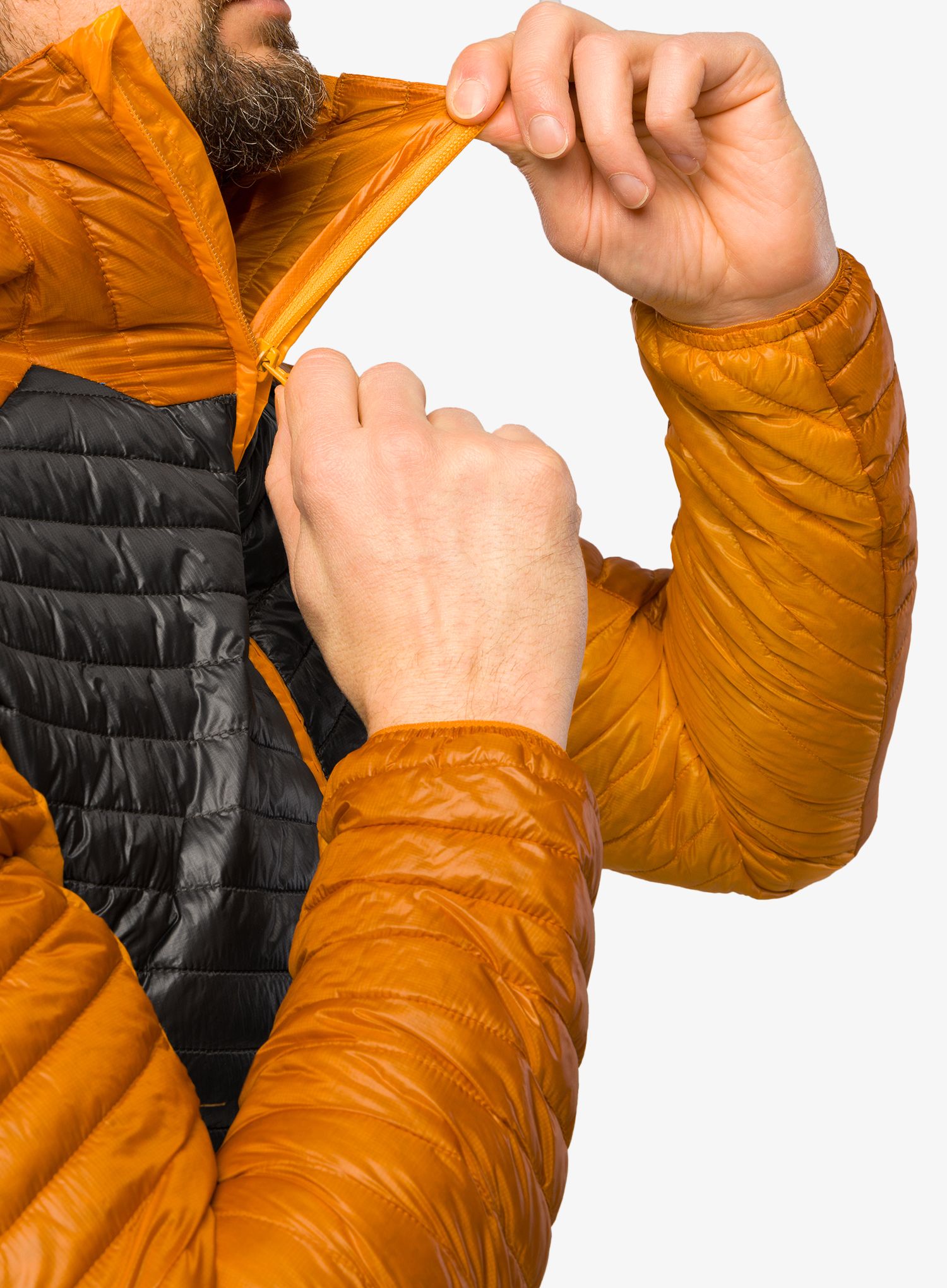 Moška jakna Haglofs L.I.M Mimic Hood - sunny yellow/magnetite