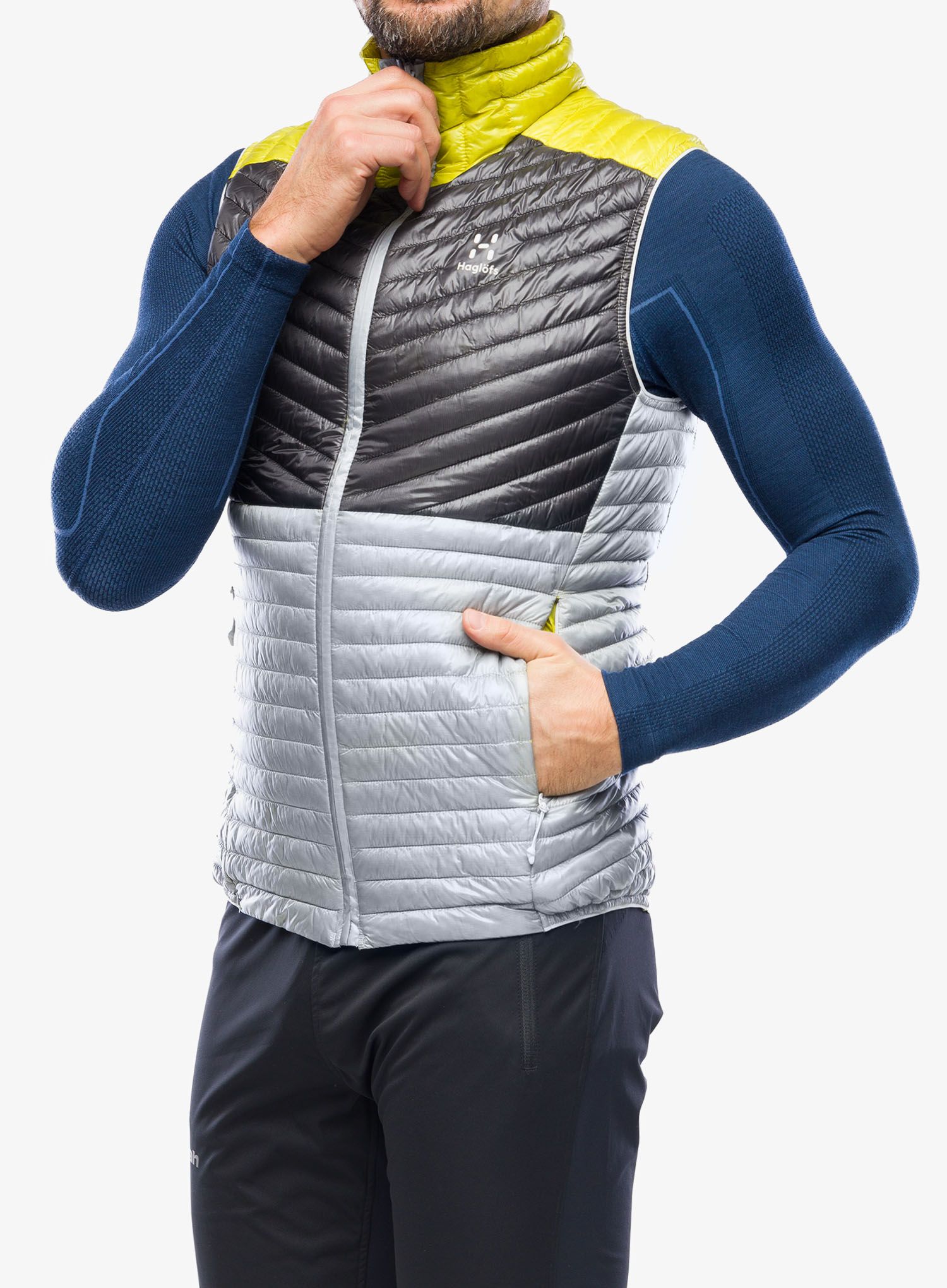 Podložen brezrokavnik Haglofs L.I.M Mimic Vest - stone grey/magnetite