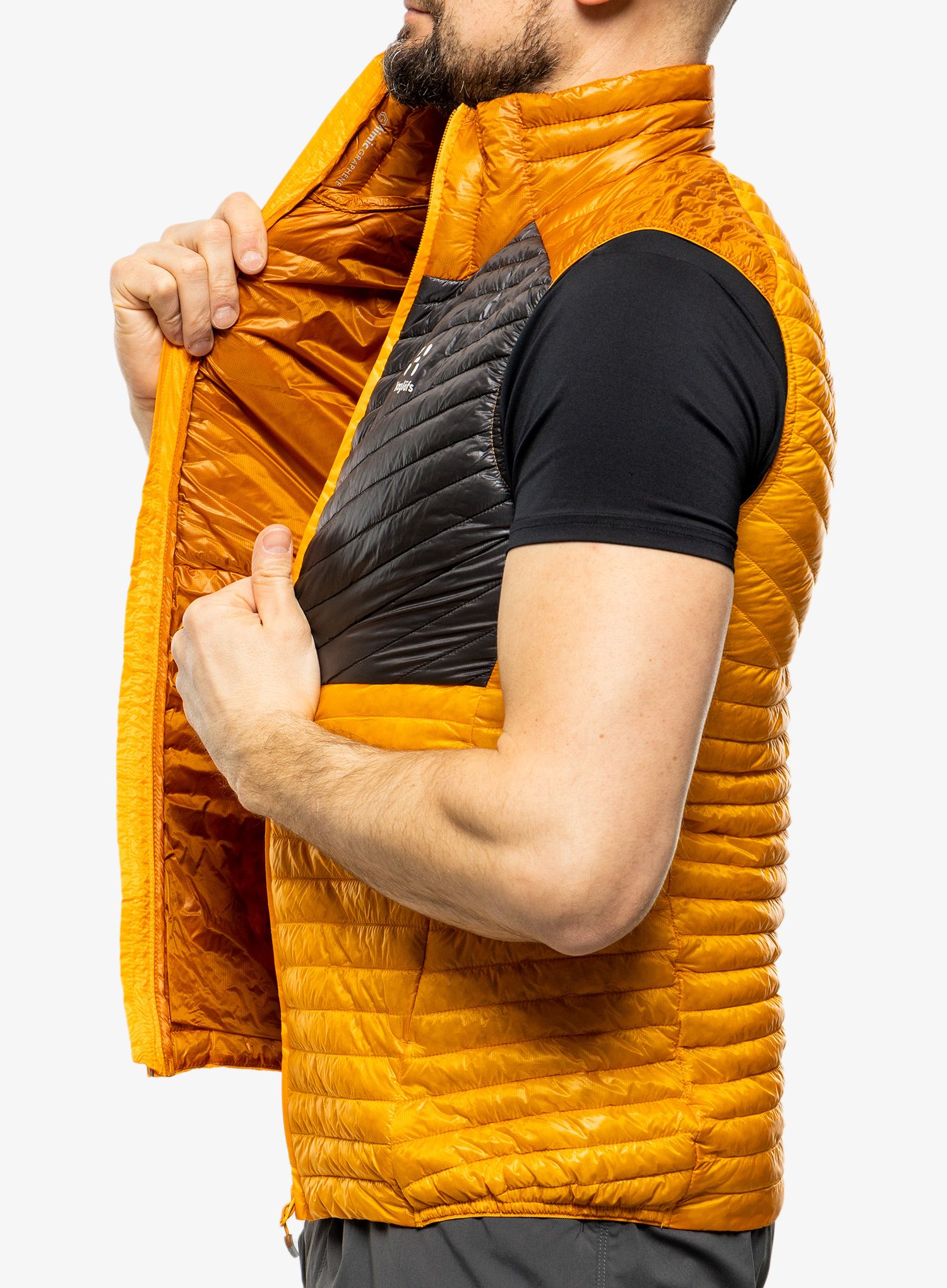 Moški brezrokavnik Haglofs L.I.M Mimic Vest - sunny yellow/magnetite