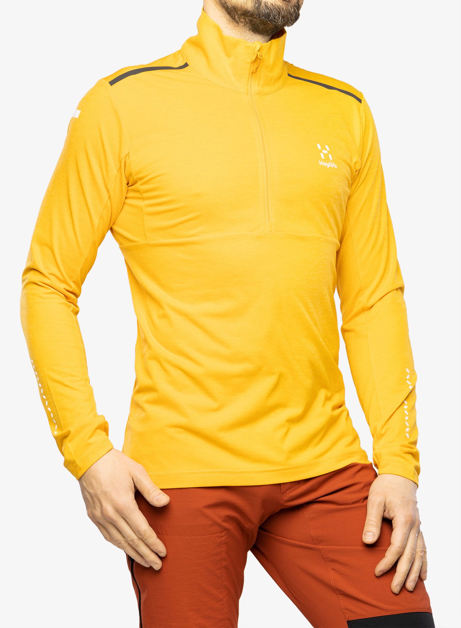 Jopica z zadrgo Haglofs L.I.M Strive Mid Top - sunny yellow