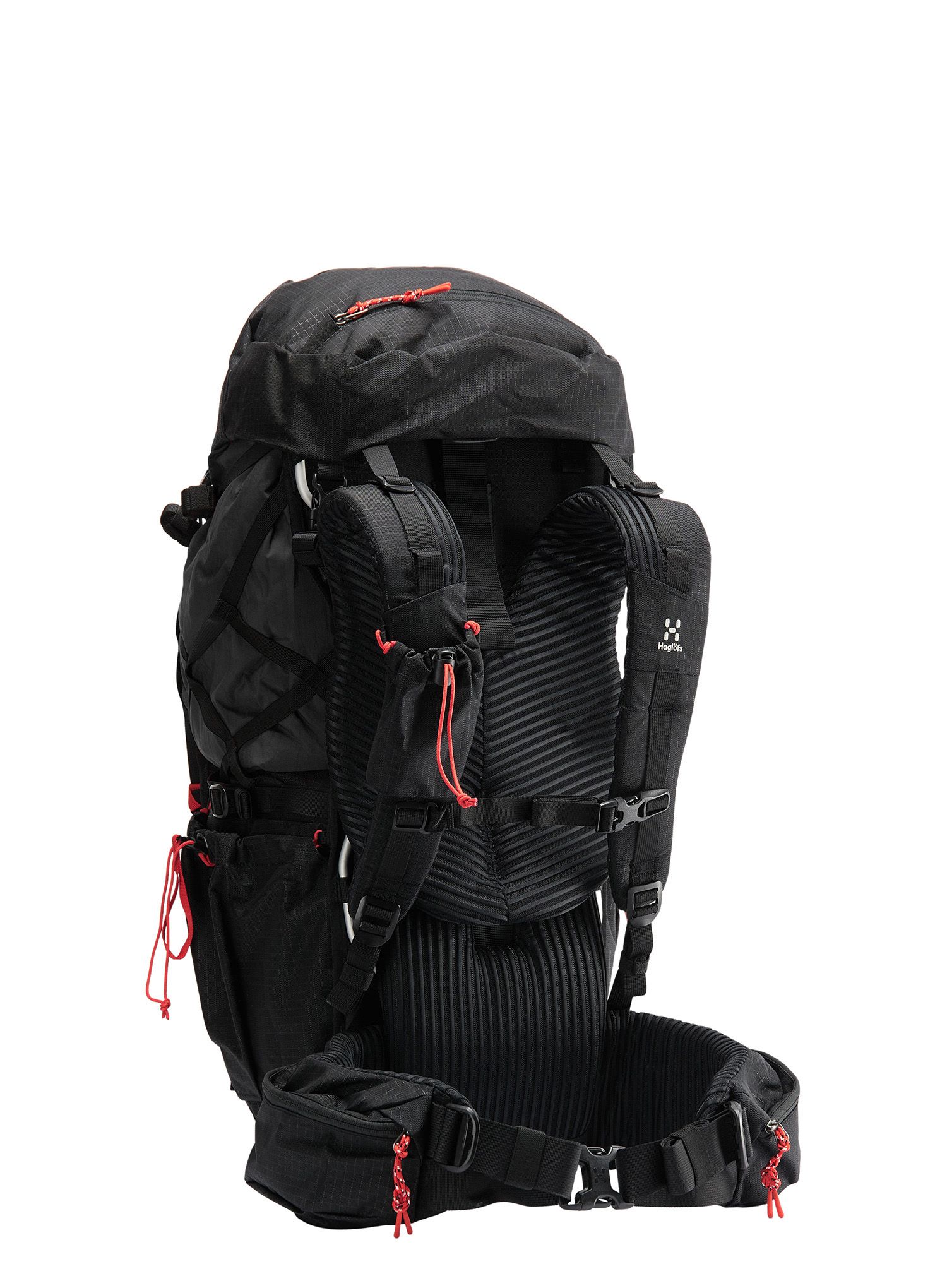 Pohodniški nahrbtnik Haglofs L.I.M ZT 55 - true black/zenith red