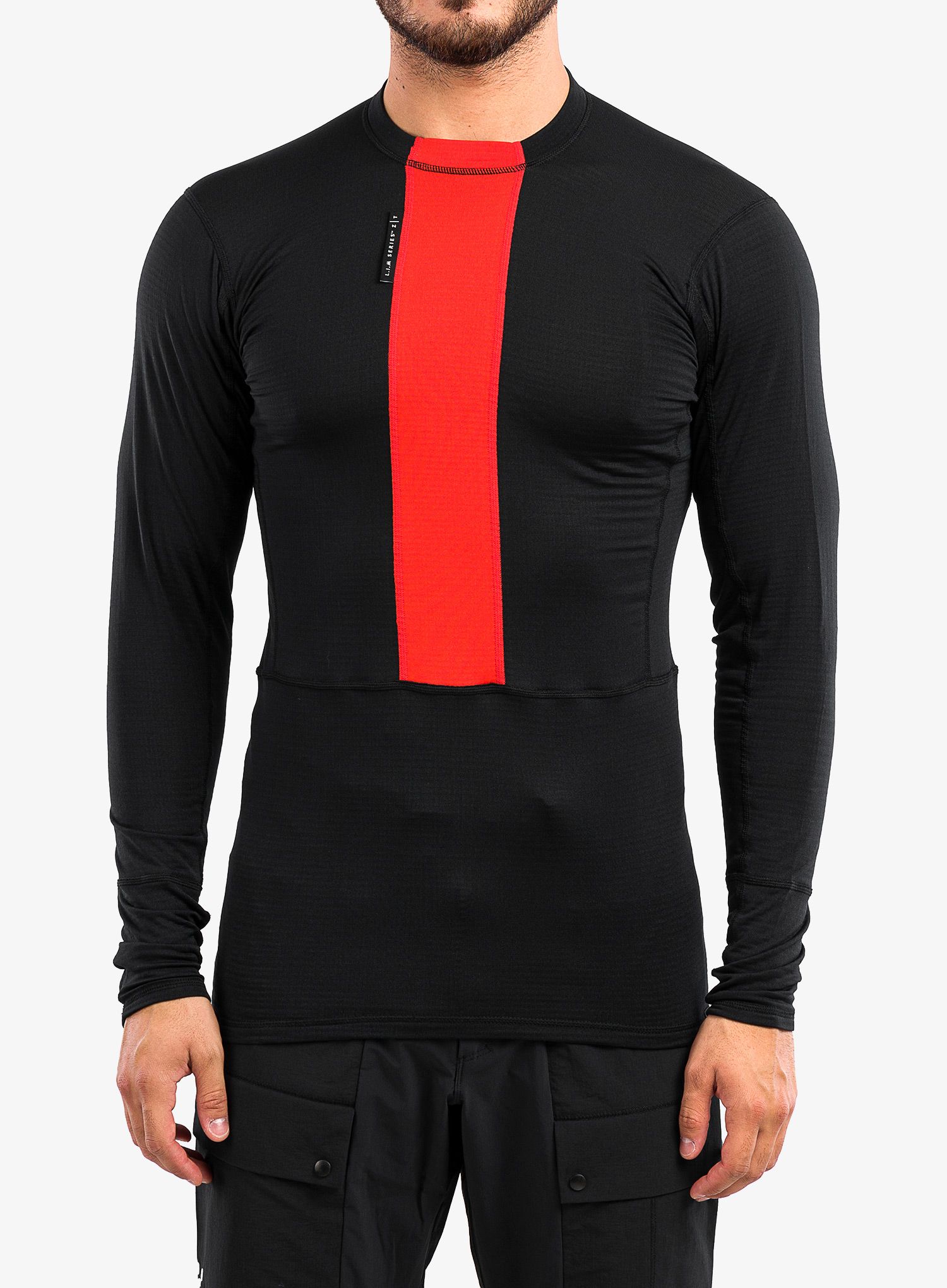 Termo flis jopa Haglofs L.I.M ZT Base - true black/zenith red
