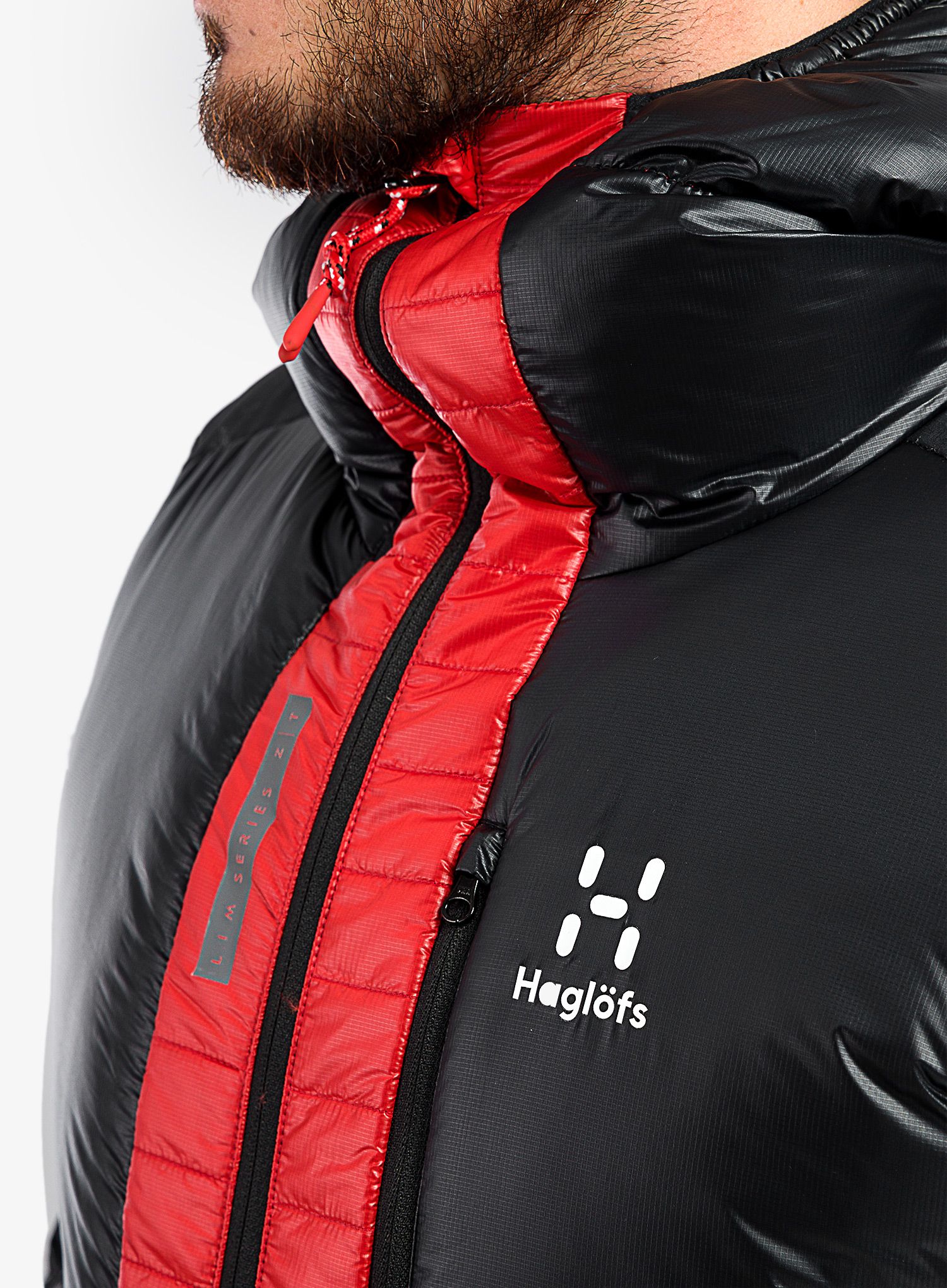 Puhovka Haglofs L.I.M ZT Down Jacket - true black/zenith red