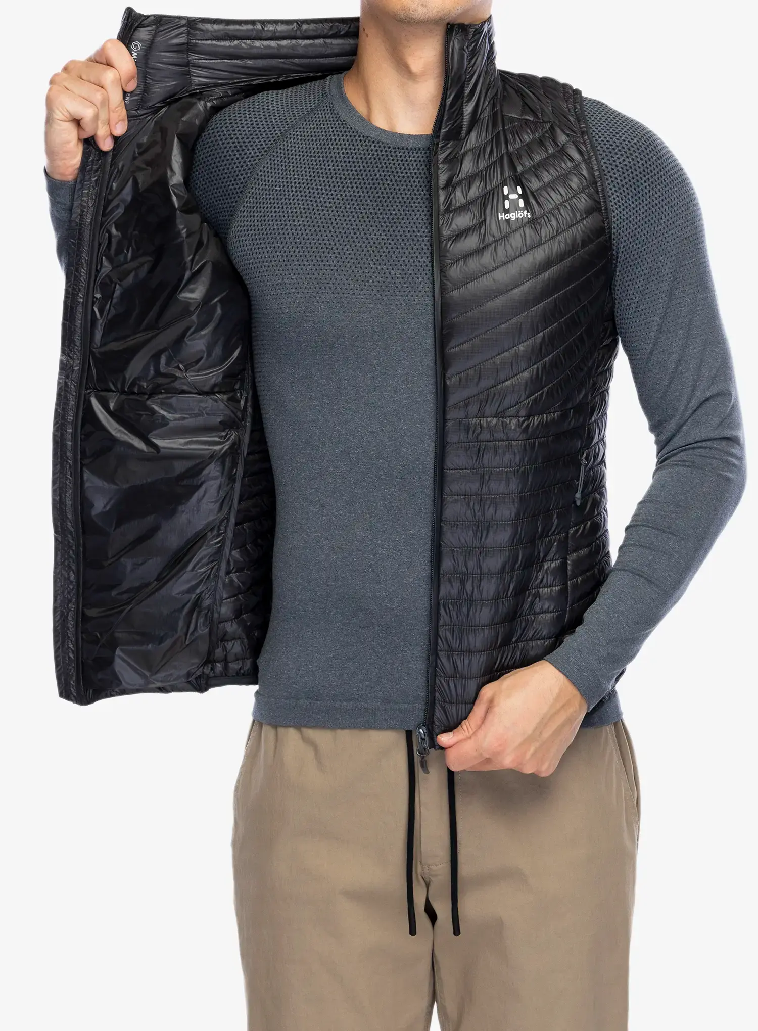 Podložen brezrokavnik Haglofs L.I.M Mimic Vest - magnetite