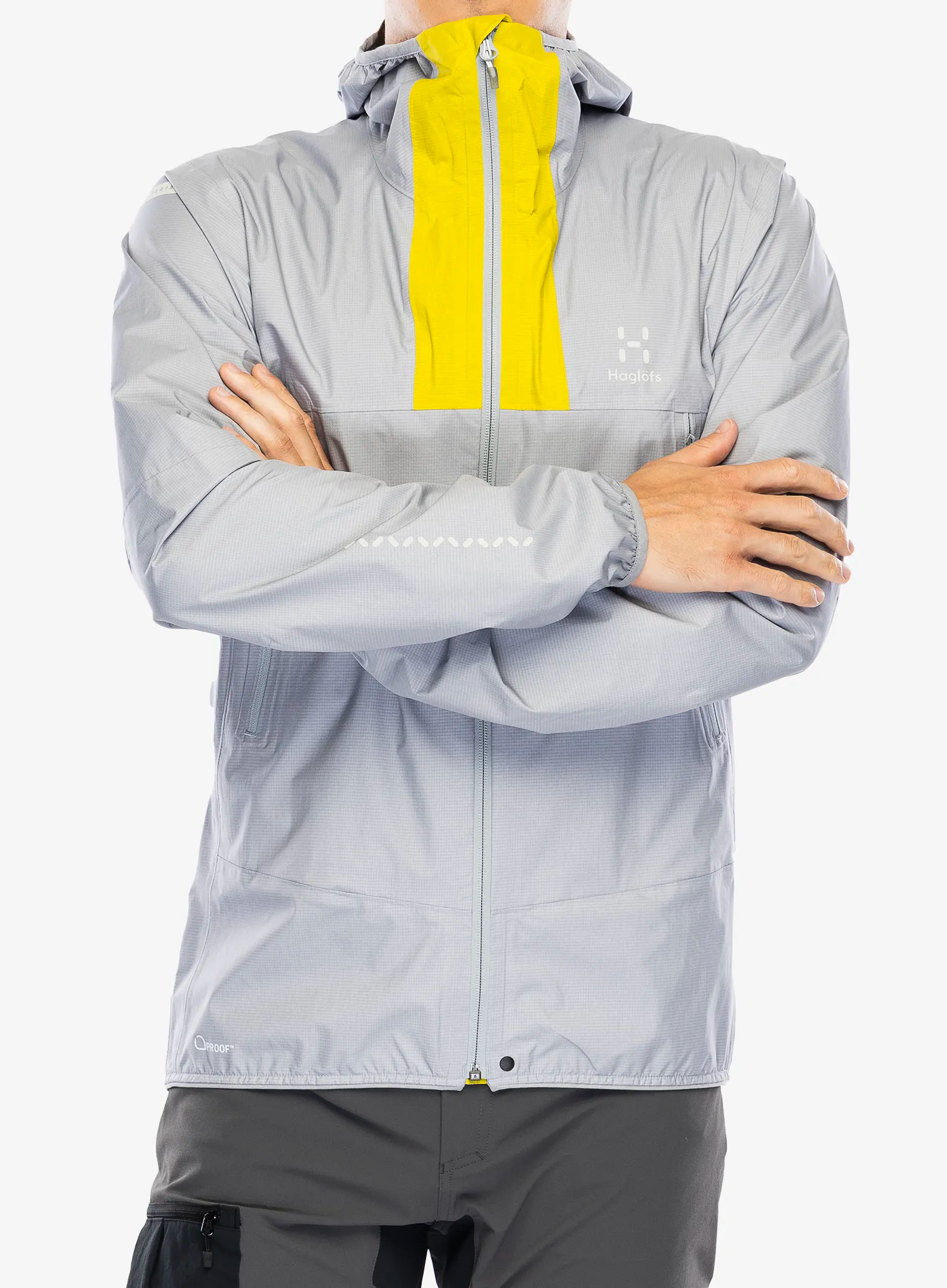 Nepremočljiva jakna Haglofs L.I.M Proof Jacket - concrete/aurora