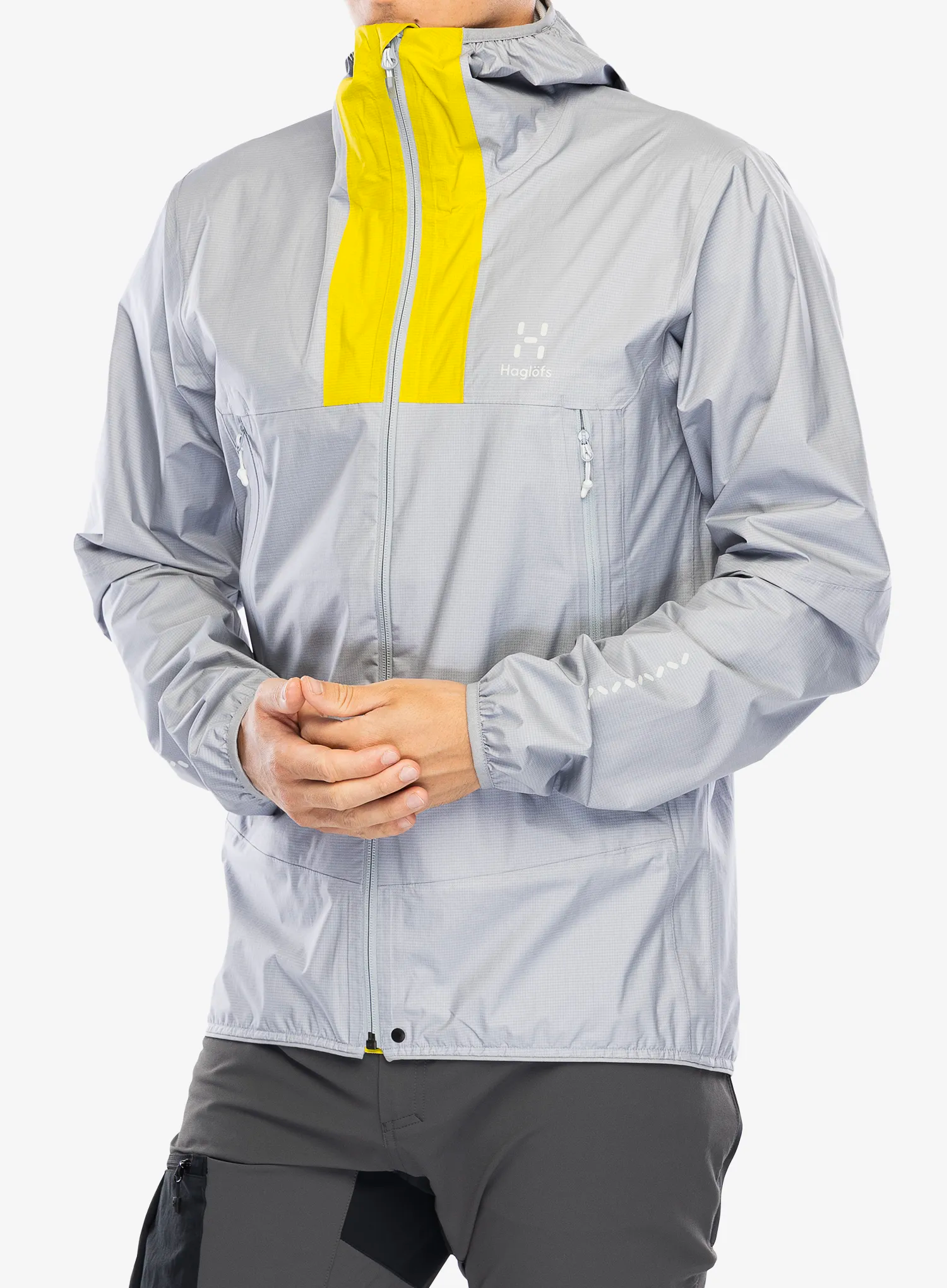 Nepremočljiva jakna Haglofs L.I.M Proof Jacket - concrete/aurora