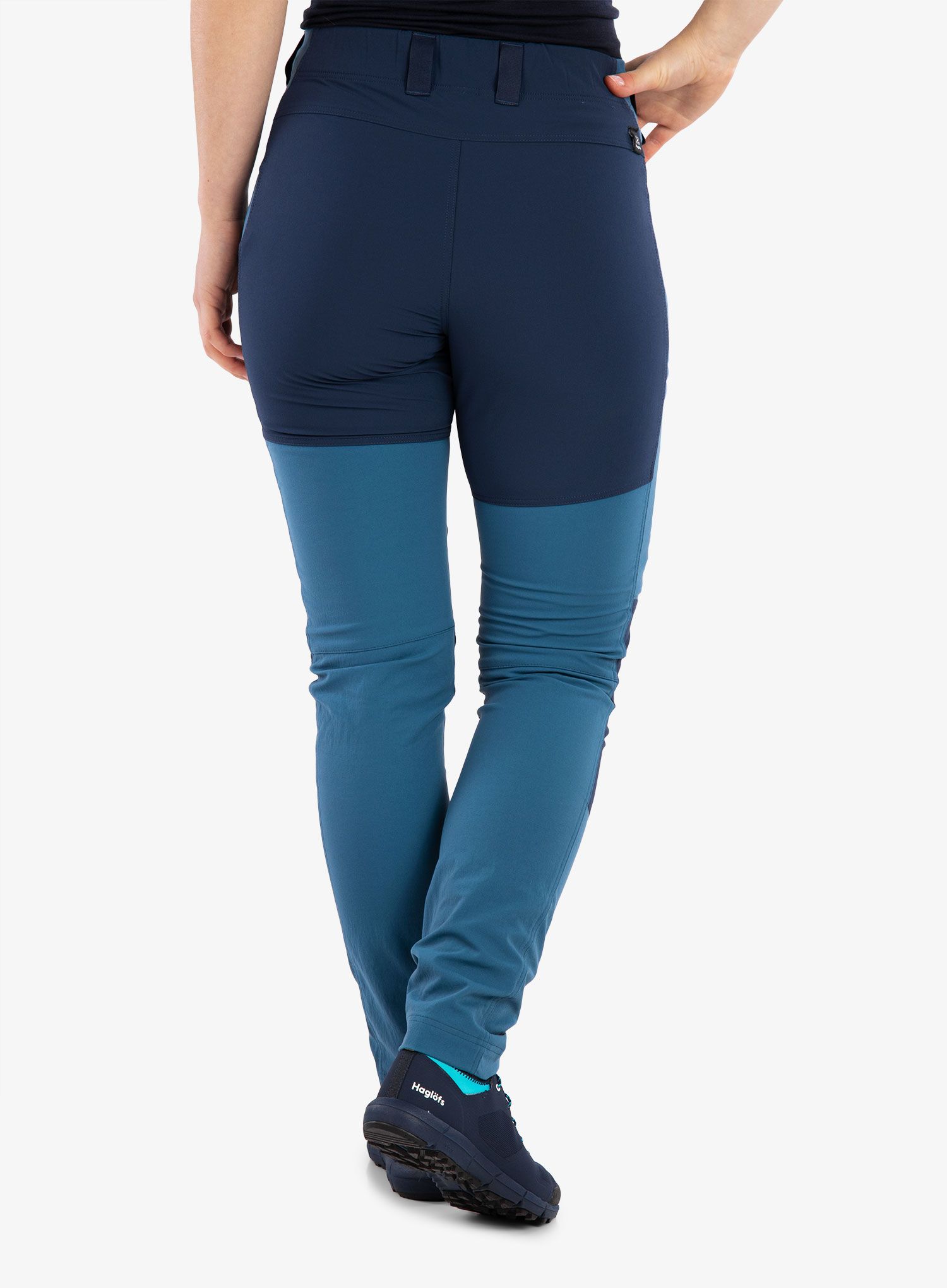 Ženske pohodniške hlače Haglofs Mid Slim Pant - dark ocean/tarn blue