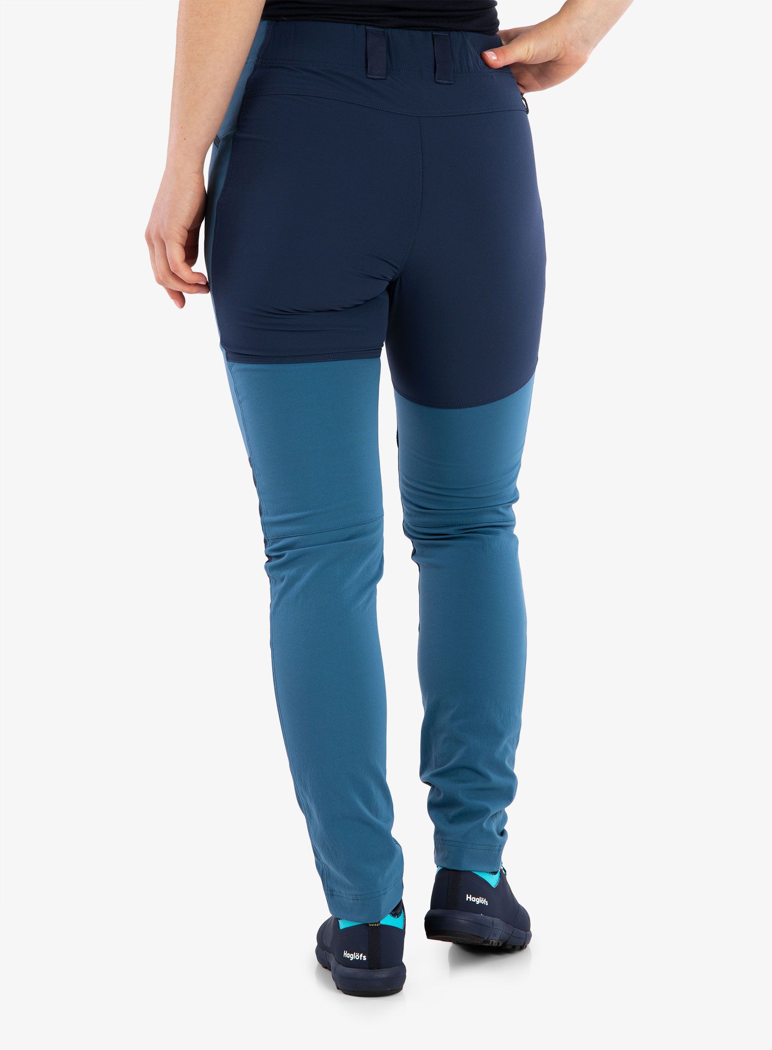 Ženske pohodniške hlače Haglofs Mid Slim Pant - dark ocean/tarn blue