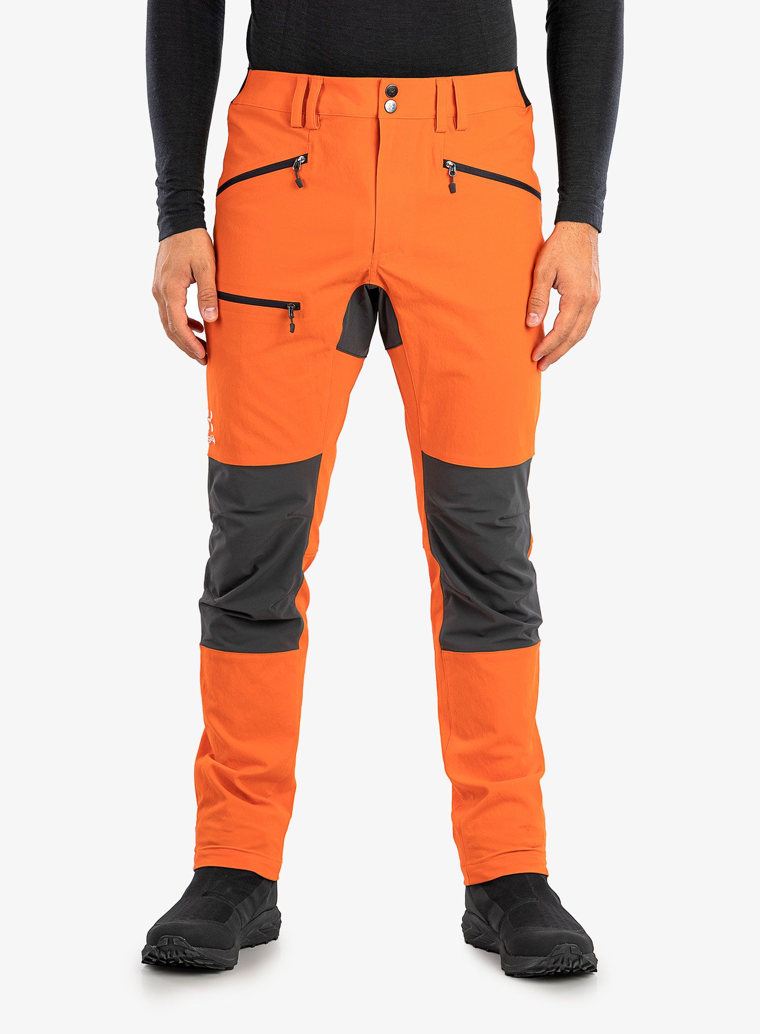 Moške pohodne hlače Haglofs Mid Slim Pant - flame orange/magnetite