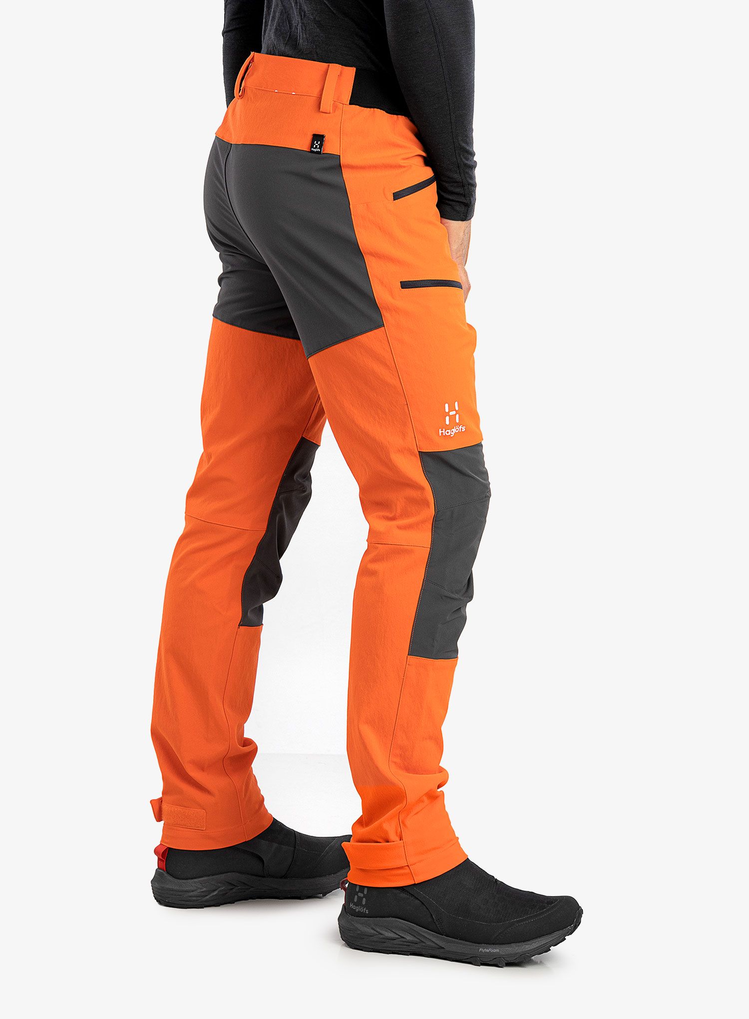 Moške pohodne hlače Haglofs Mid Slim Pant - flame orange/magnetite