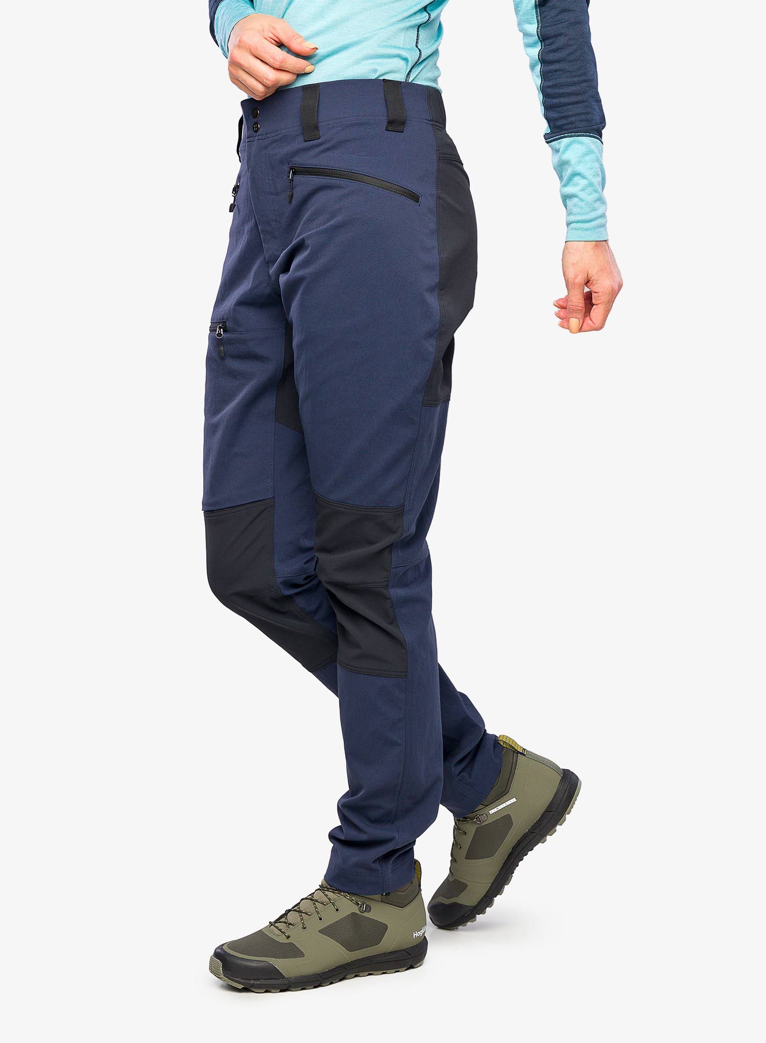 Ženske treking hlače Haglofs Mid Slim Pant - tarn blue/true black