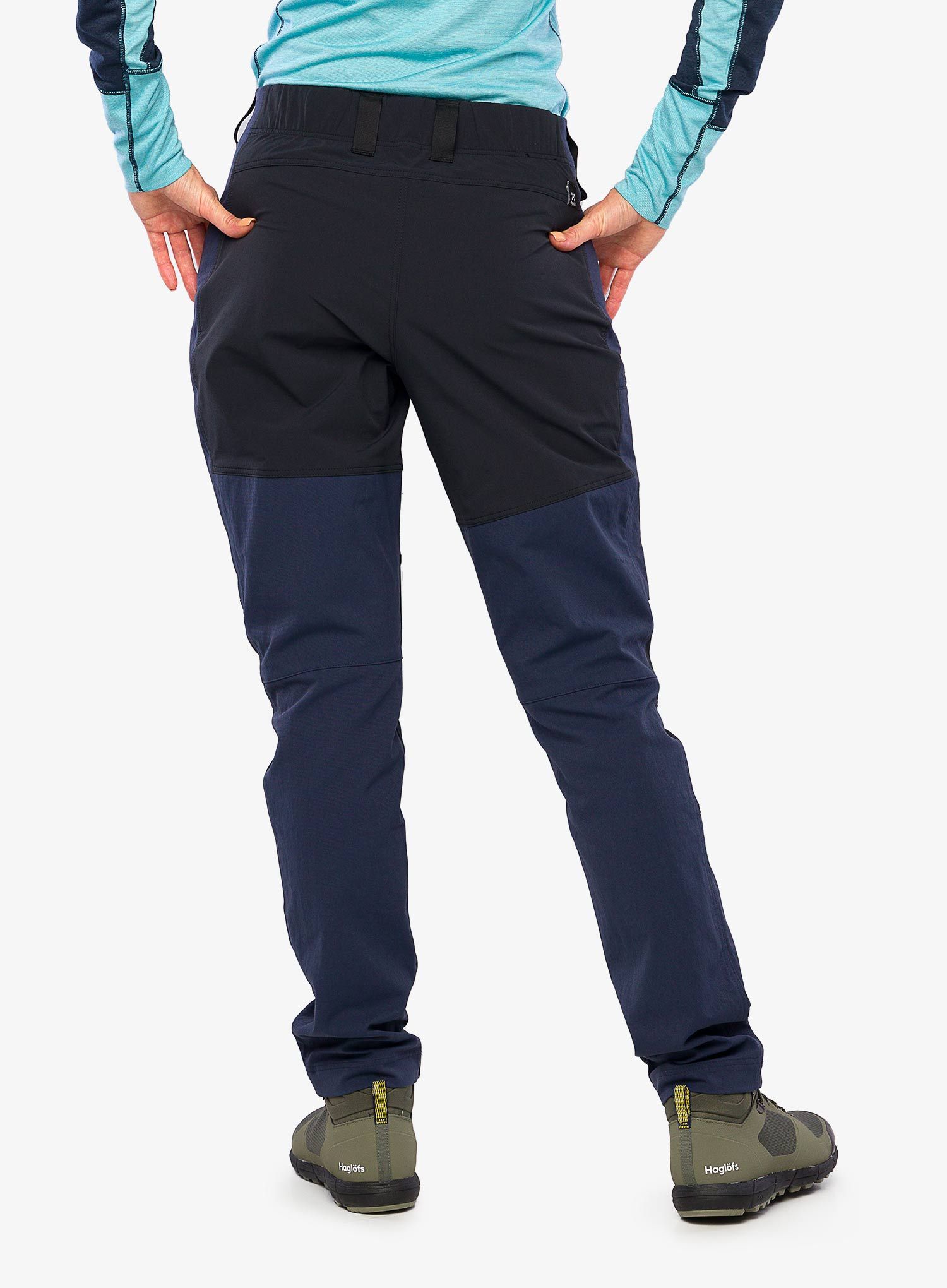 Ženske treking hlače Haglofs Mid Slim Pant - tarn blue/true black