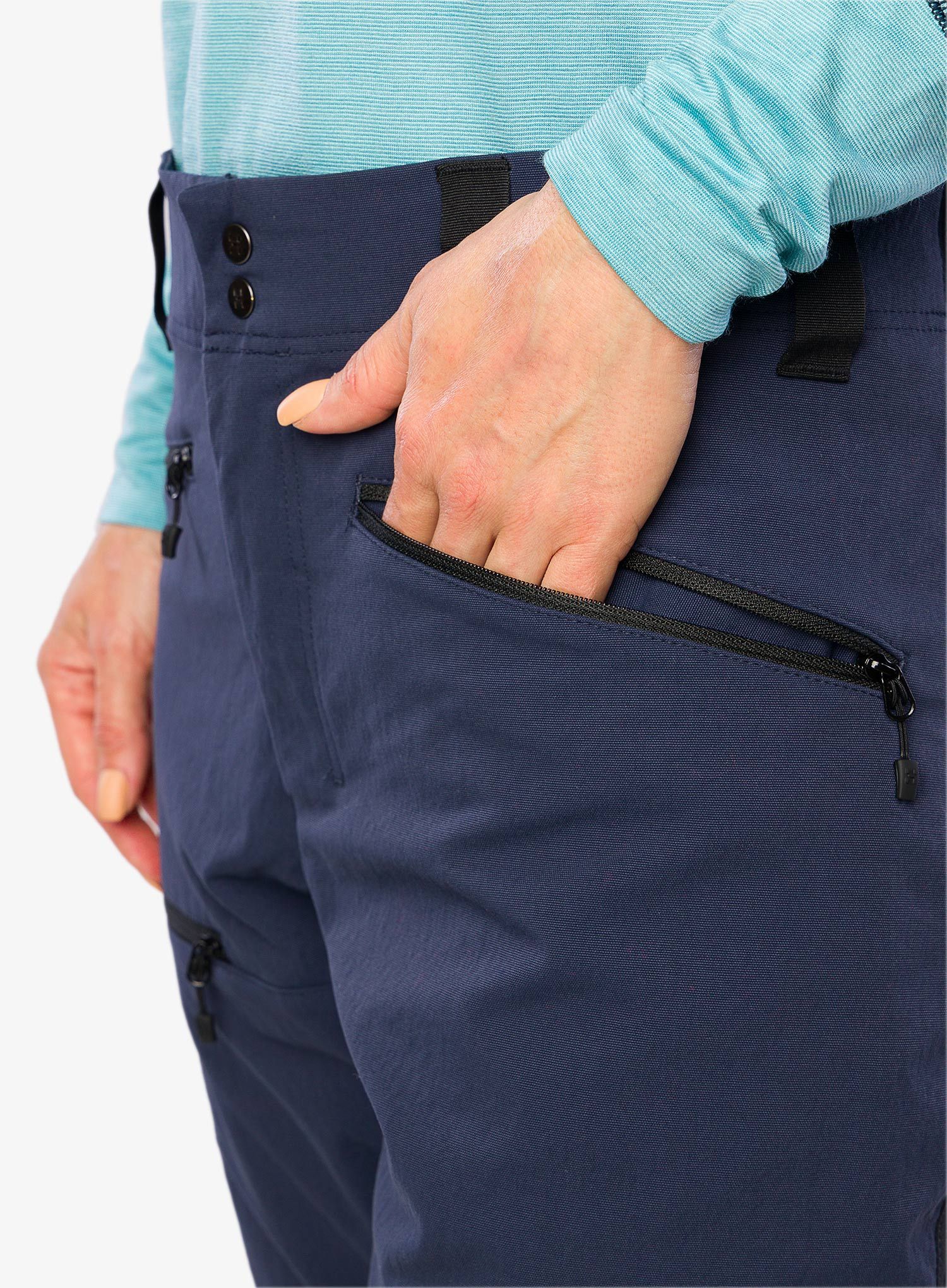 Ženske treking hlače Haglofs Mid Slim Pant - tarn blue/true black