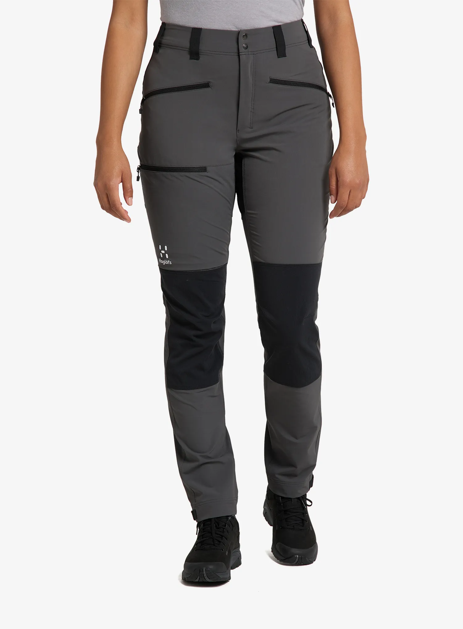 Ženske treking hlače Haglofs Mid Standard Pant - magnetite/true black