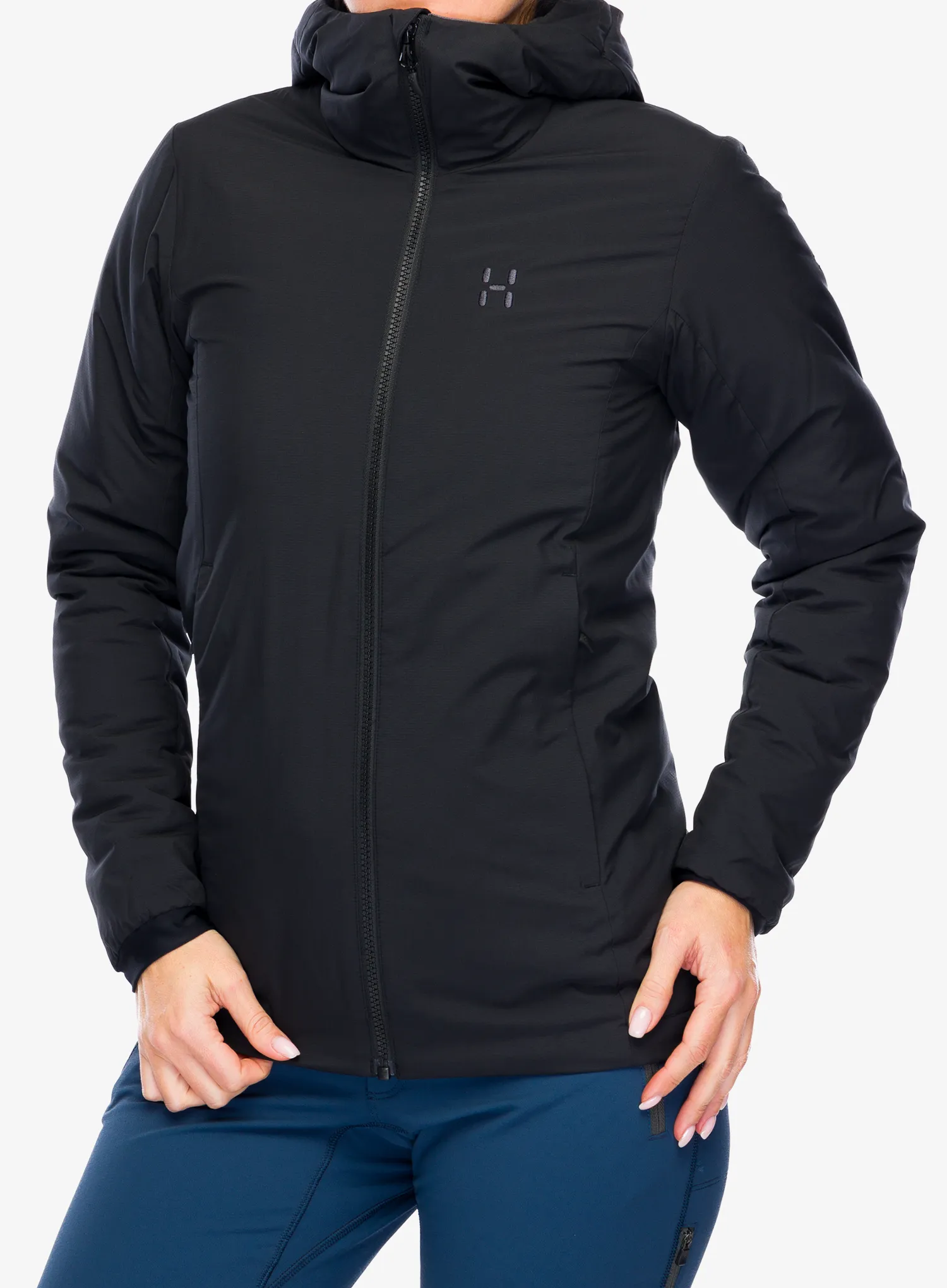 Ženska sintetična jakna Haglofs Mimic Alert Hood - true black