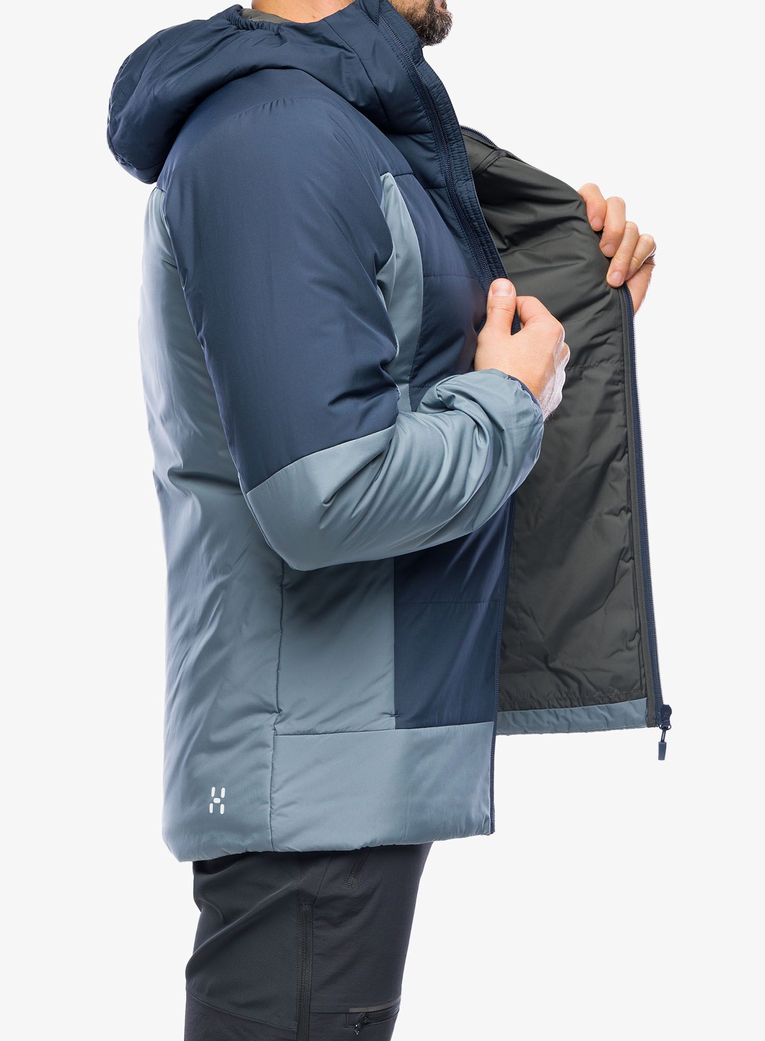 Sintetična jakna Haglofs Mimic Silver Hood - steel blue/tarn blue
