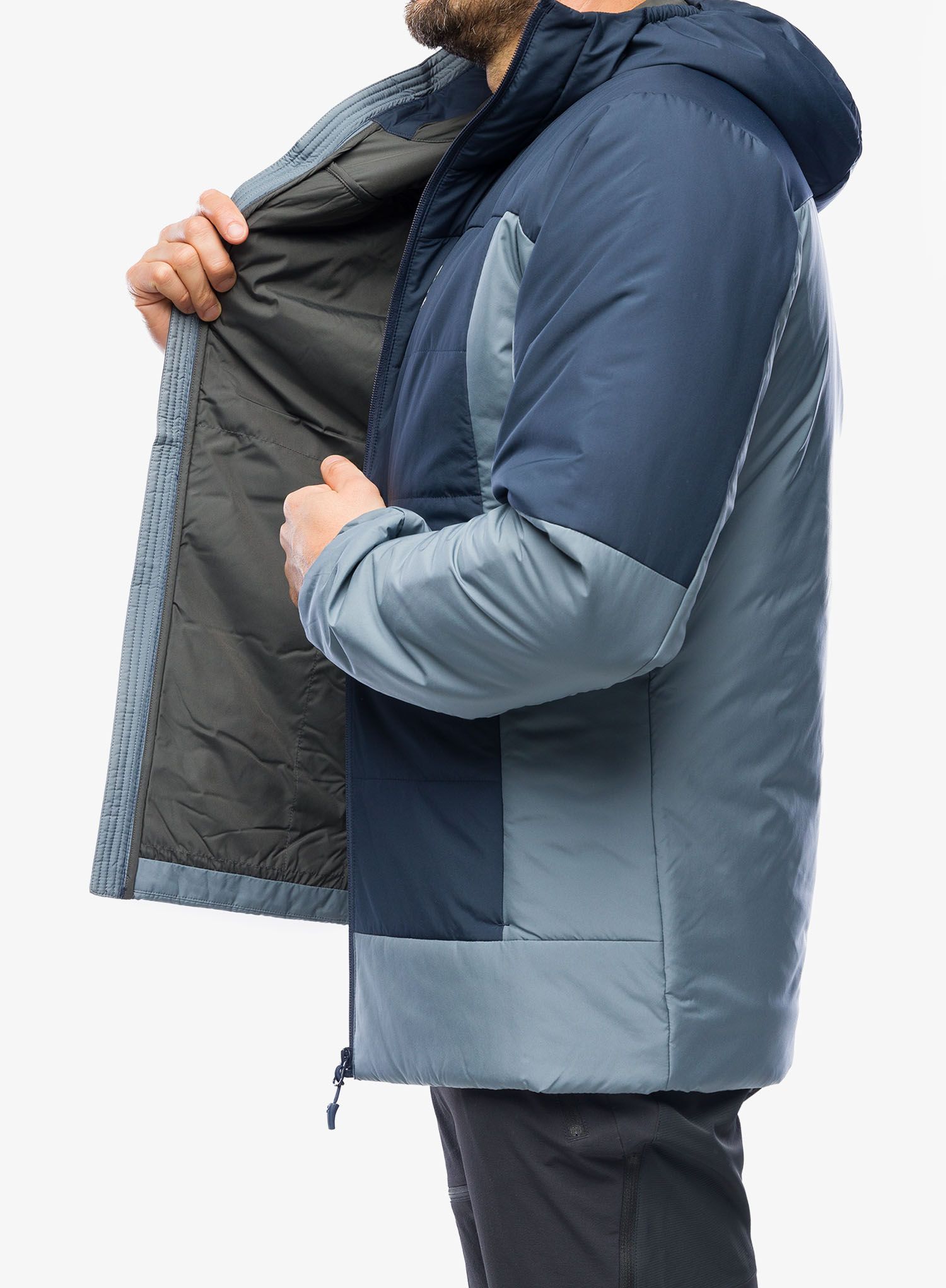 Sintetična jakna Haglofs Mimic Silver Hood - steel blue/tarn blue