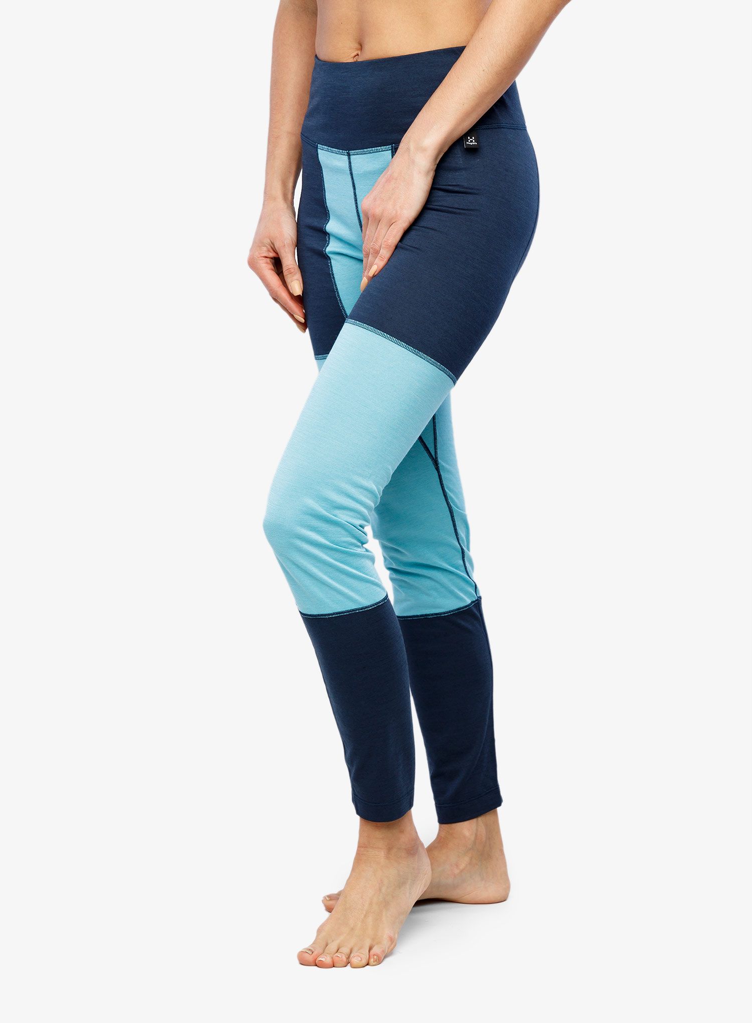 Ženske termo pajkice Haglofs Natural Blend Tech Long Johns - tarn blue/frost blue
