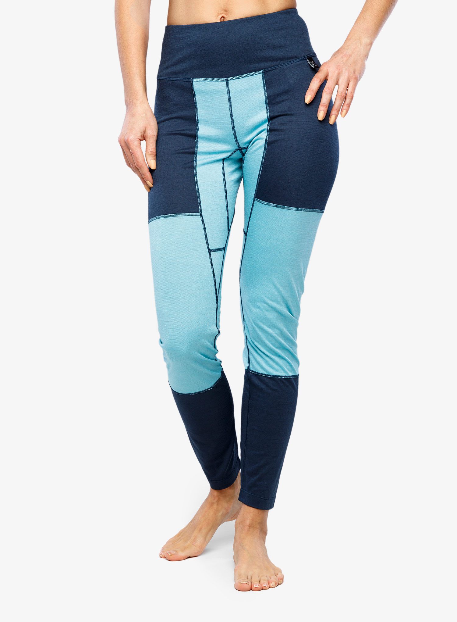 Ženske termo pajkice Haglofs Natural Blend Tech Long Johns - tarn blue/frost blue