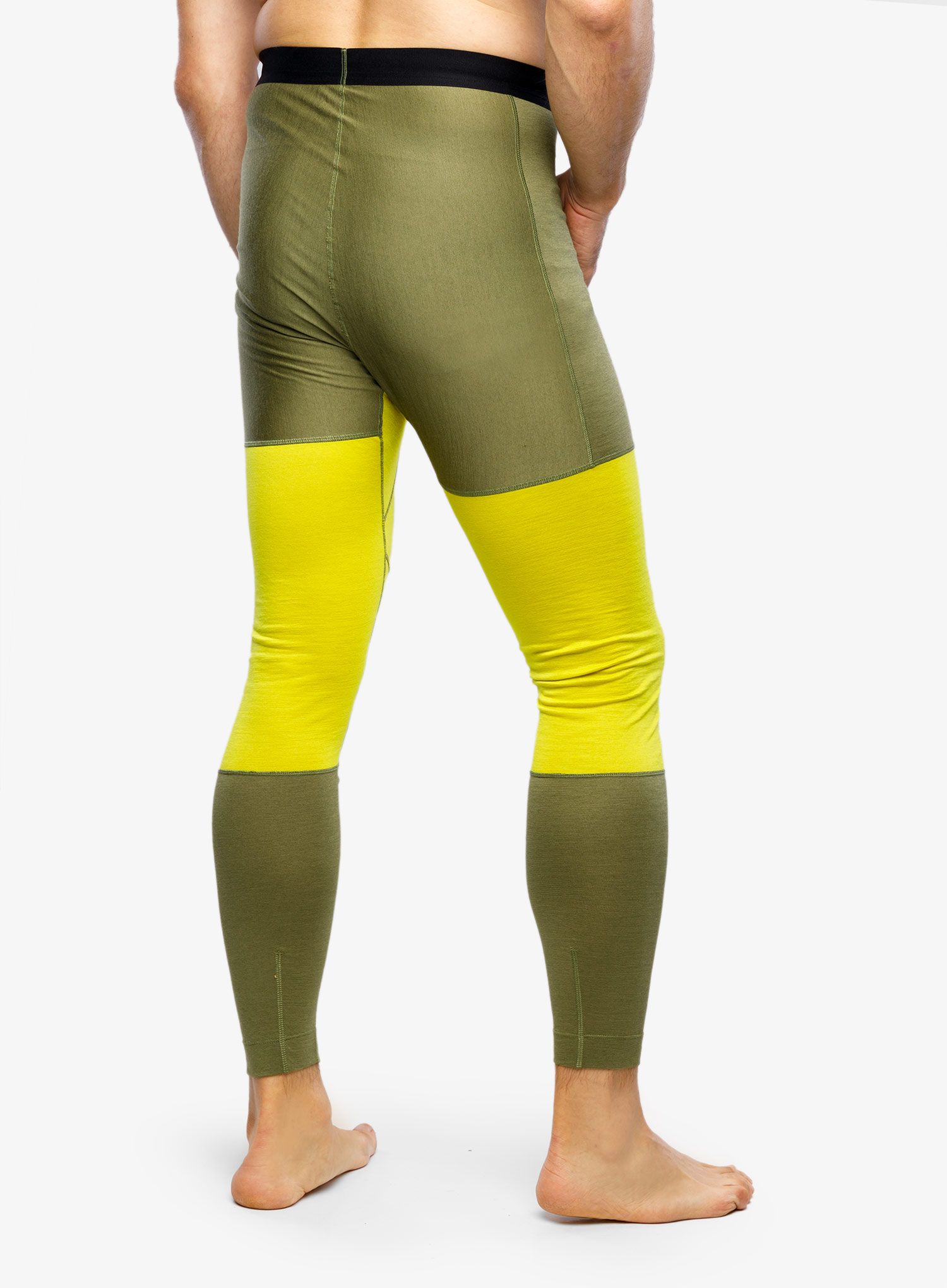 Termo pajkice Haglofs Natural Blend Tech Long Johns - olive green/aurora