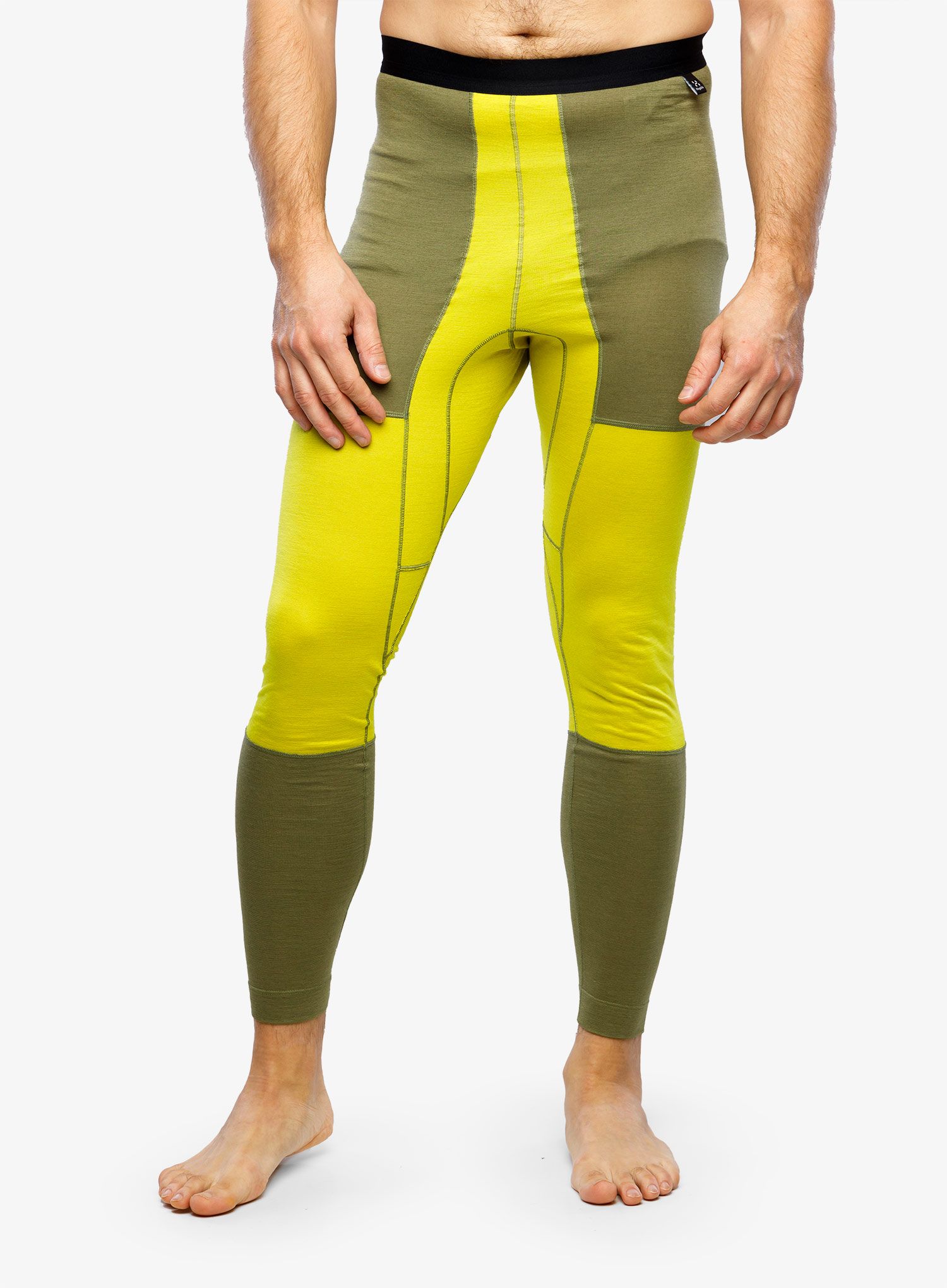 Termo pajkice Haglofs Natural Blend Tech Long Johns - olive green/aurora