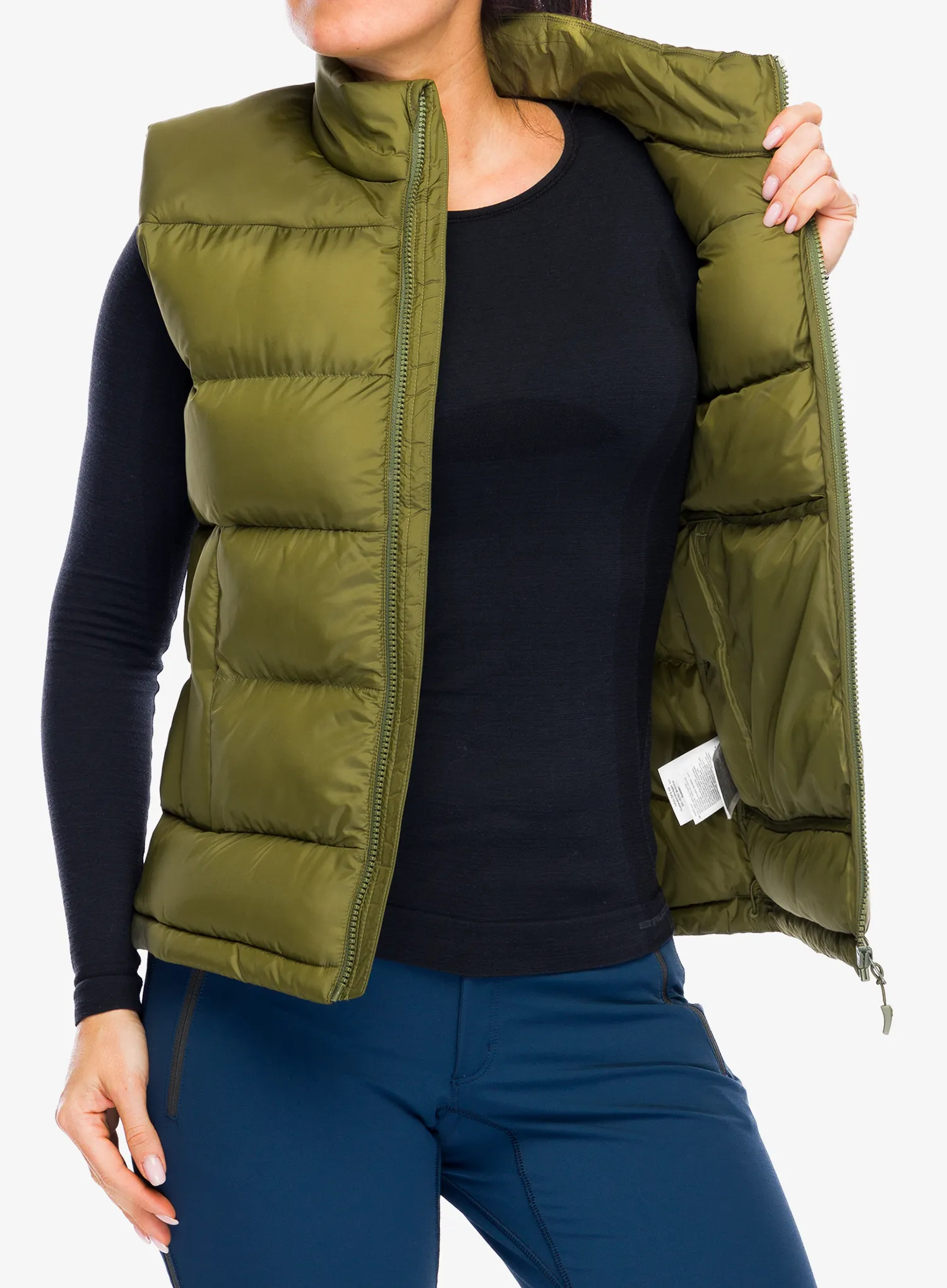 Ženski brezrokavnik Haglofs Puffy Mimic Vest - olive green