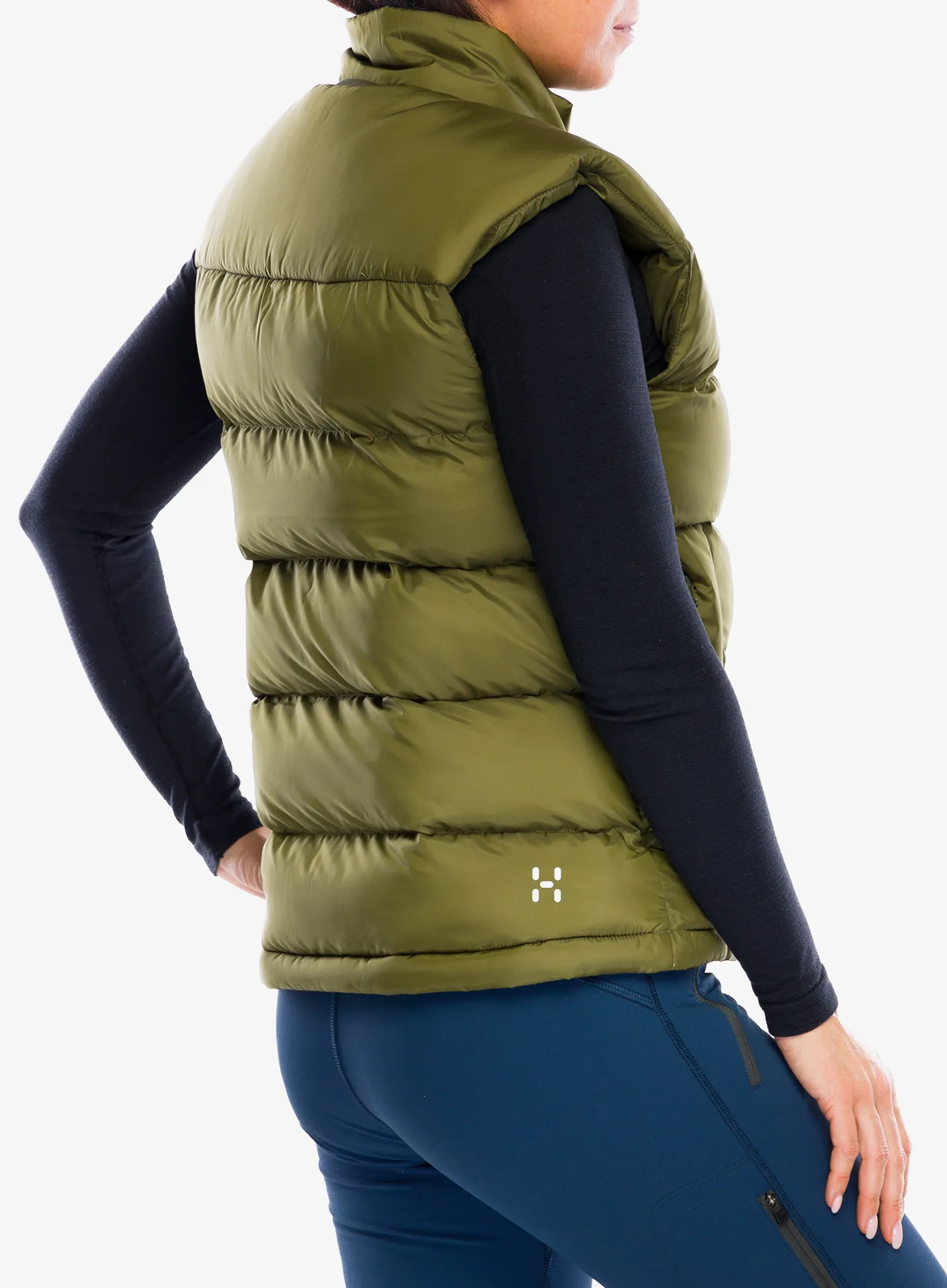 Ženski brezrokavnik Haglofs Puffy Mimic Vest - olive green