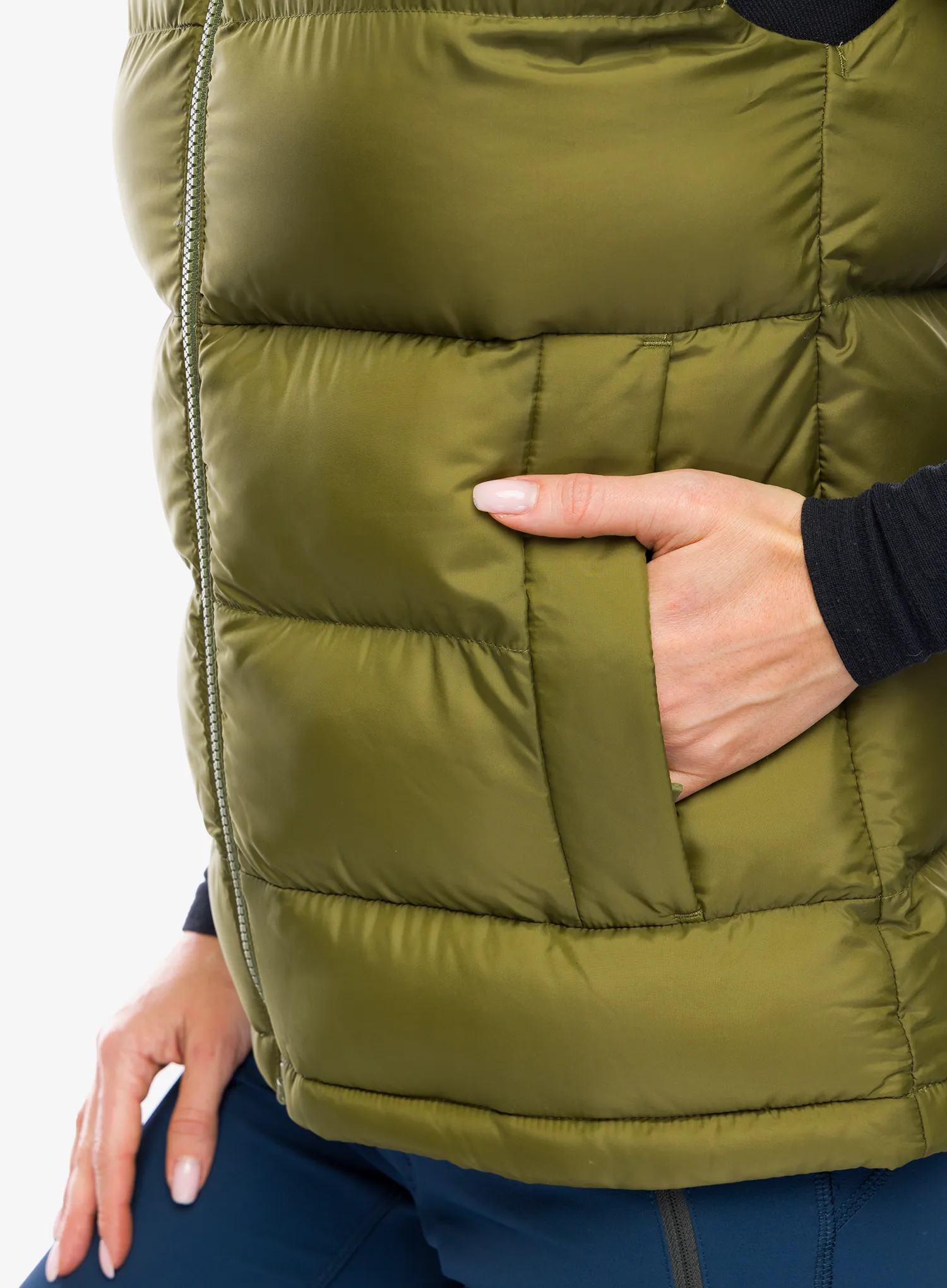 Ženski brezrokavnik Haglofs Puffy Mimic Vest - olive green