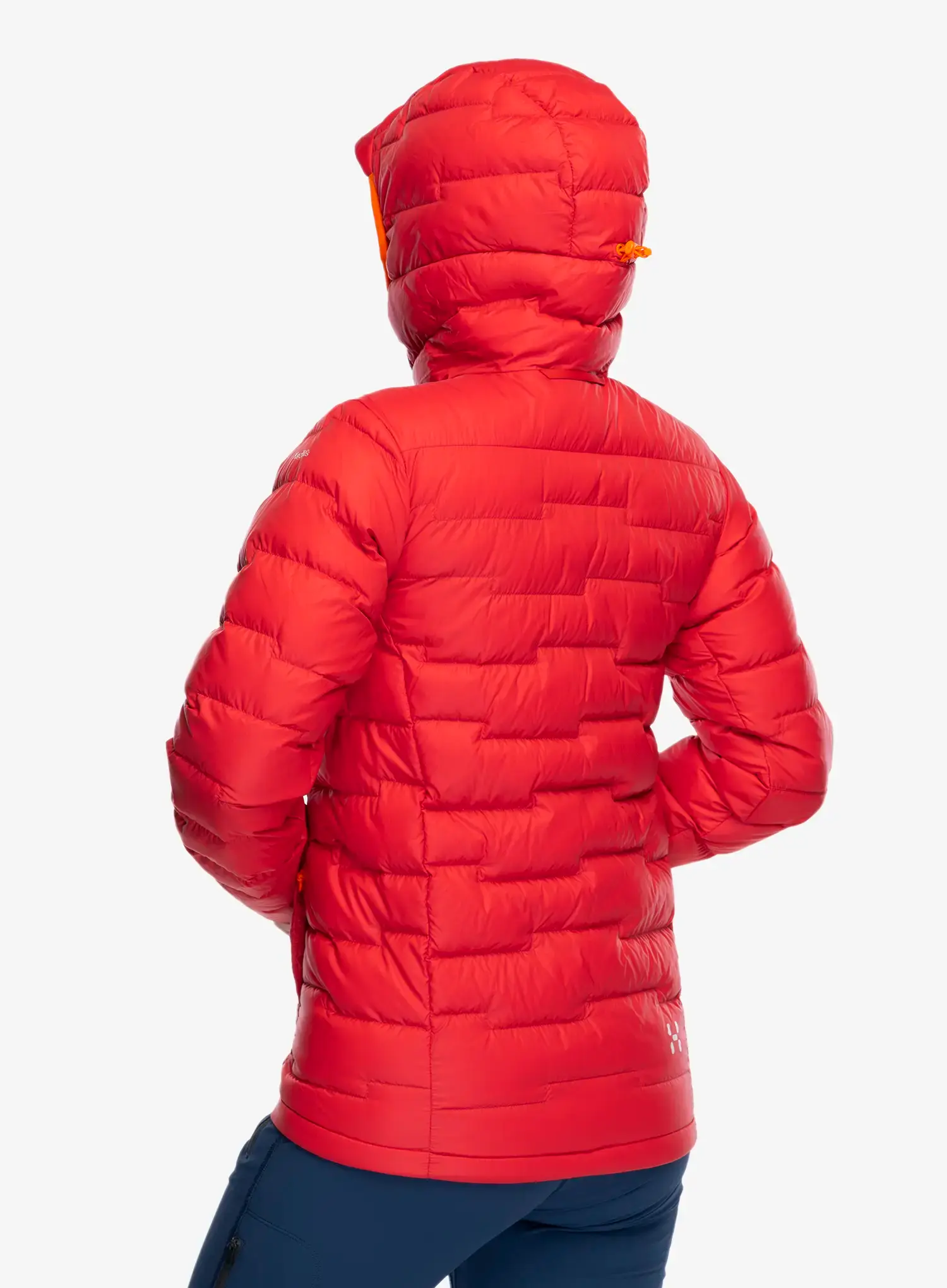Ženska puhovka Haglofs ROC Flash Down Hood - bright red