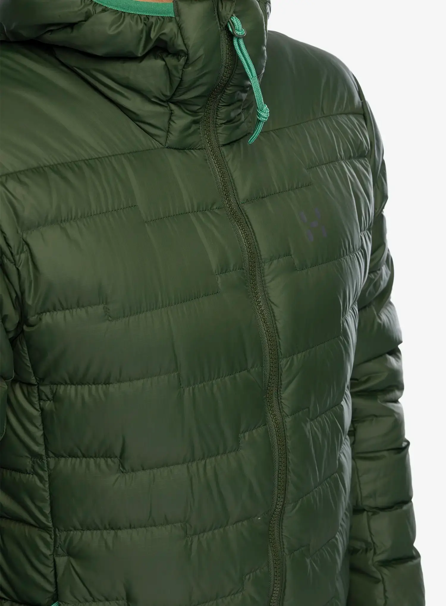 Puhovka Haglofs ROC Flash Down Hood - seaweed green