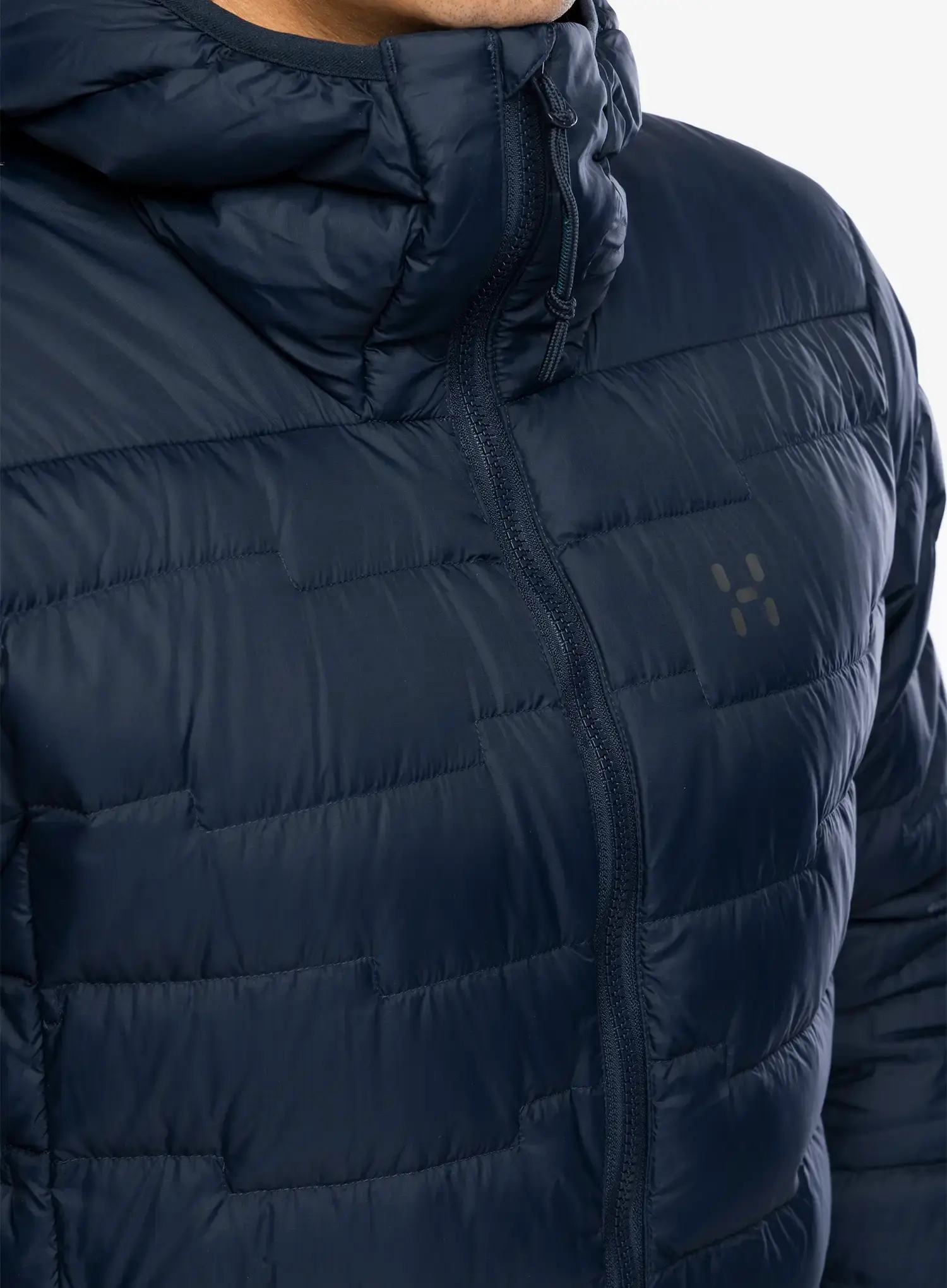 Puhovka Haglofs ROC Flash Down Hood - tarn blue
