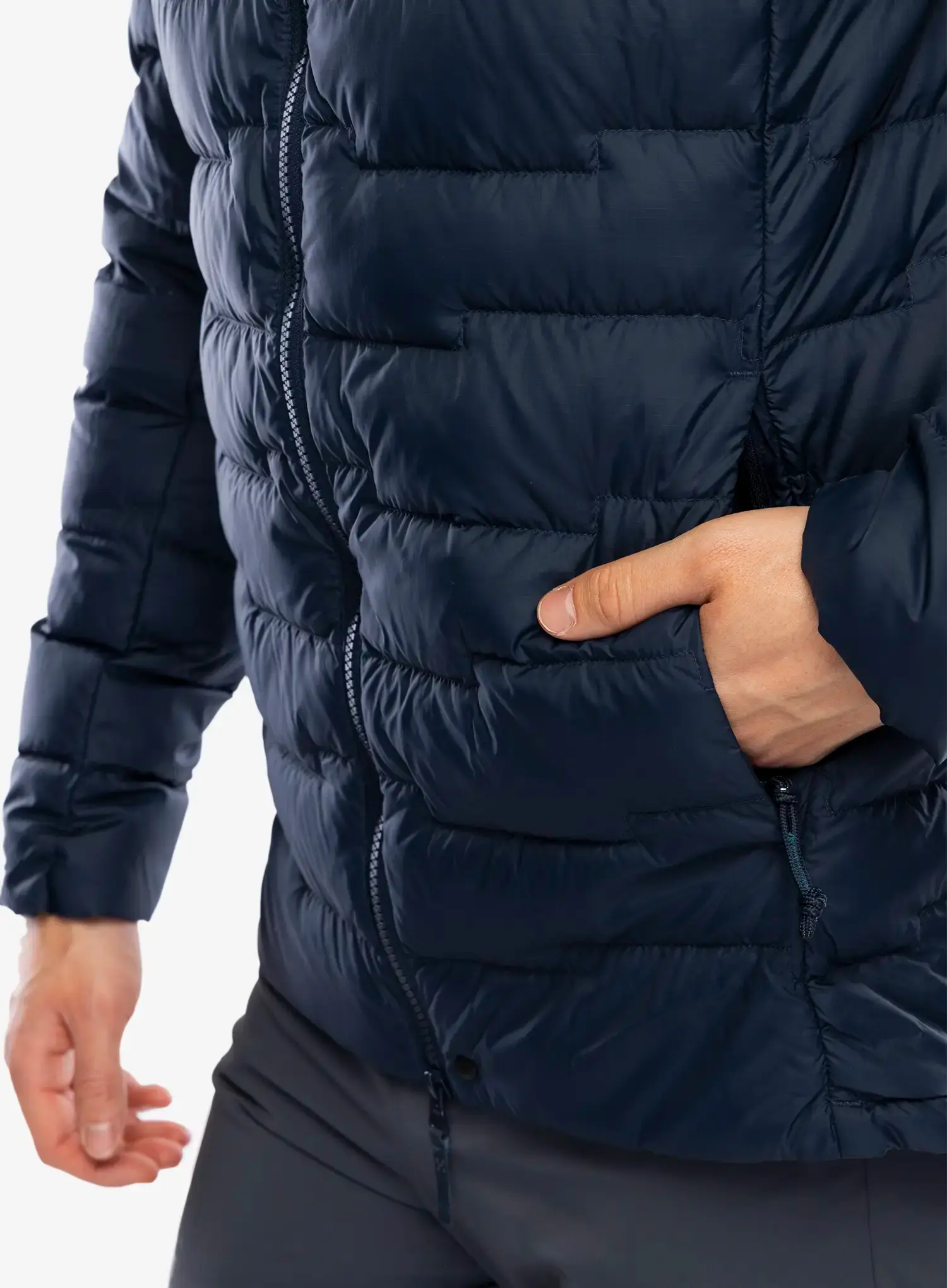 Puhovka Haglofs ROC Flash Down Hood - tarn blue