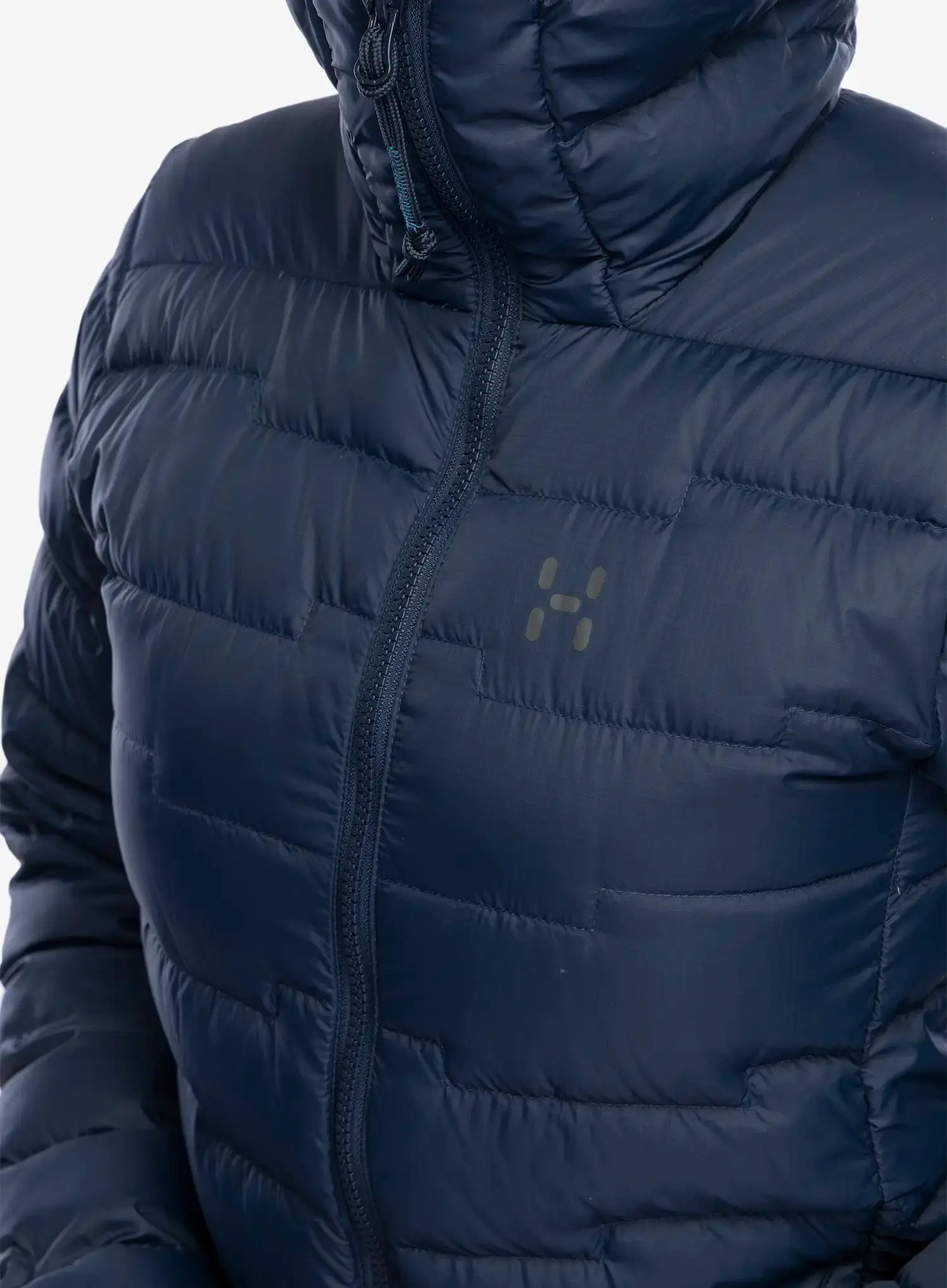 Ženska puhovka Haglofs ROC Flash Down Hood - tarn blue