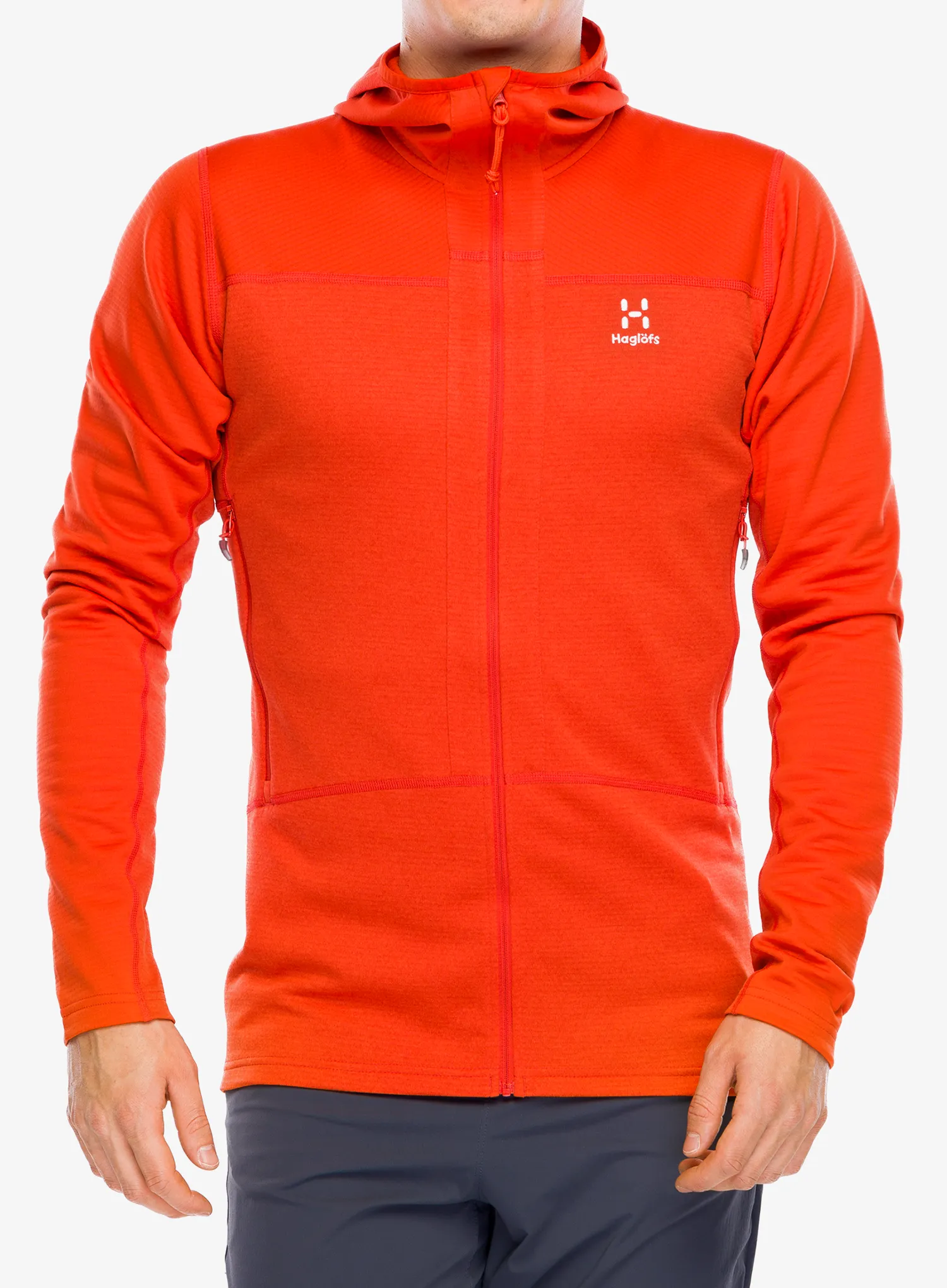 Jopica s kapuco Haglofs ROC Flash Mid Hood - habanero