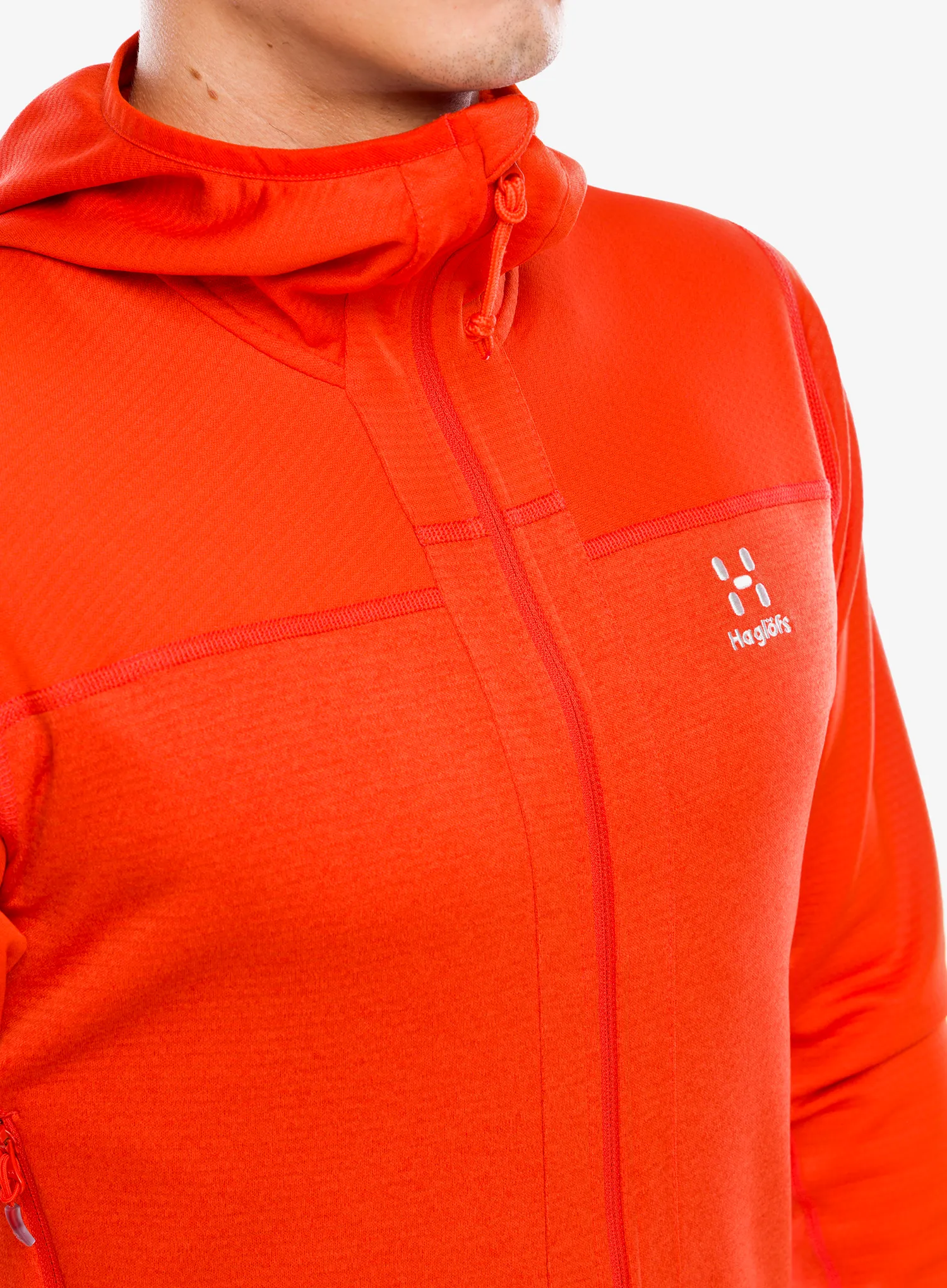 Jopica s kapuco Haglofs ROC Flash Mid Hood - habanero