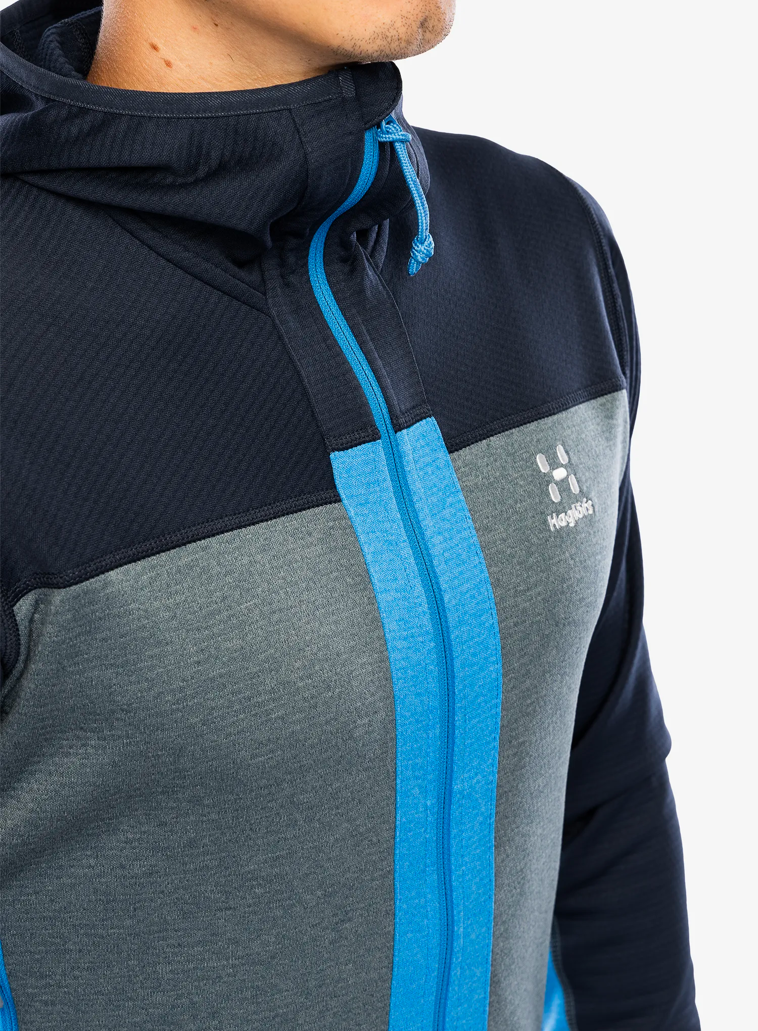 Jopica s kapuco Haglofs ROC Flash Mid Hood - tarn blue/steel blue