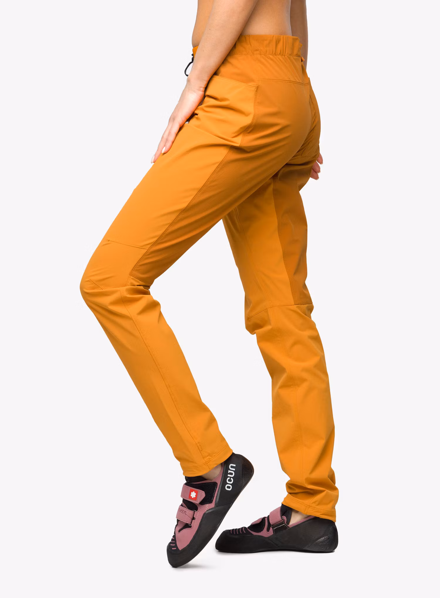 Ženske plezalne hlače Haglofs ROC Lite Slim Pant - desert yellow/golden brown