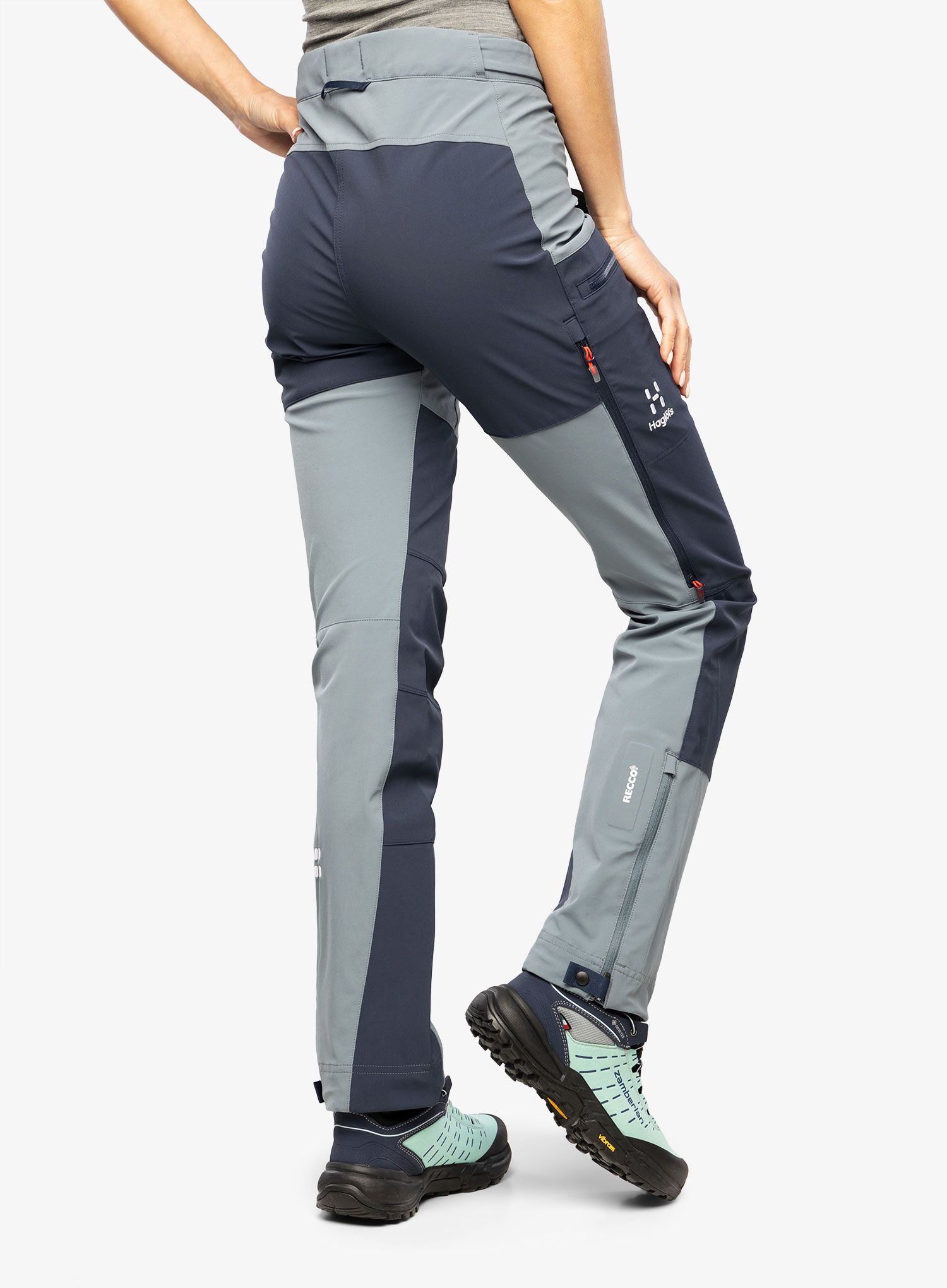 Ženske softshell hlače Haglofs ROC Sight Softshell Pant - steel blue/tarn blue