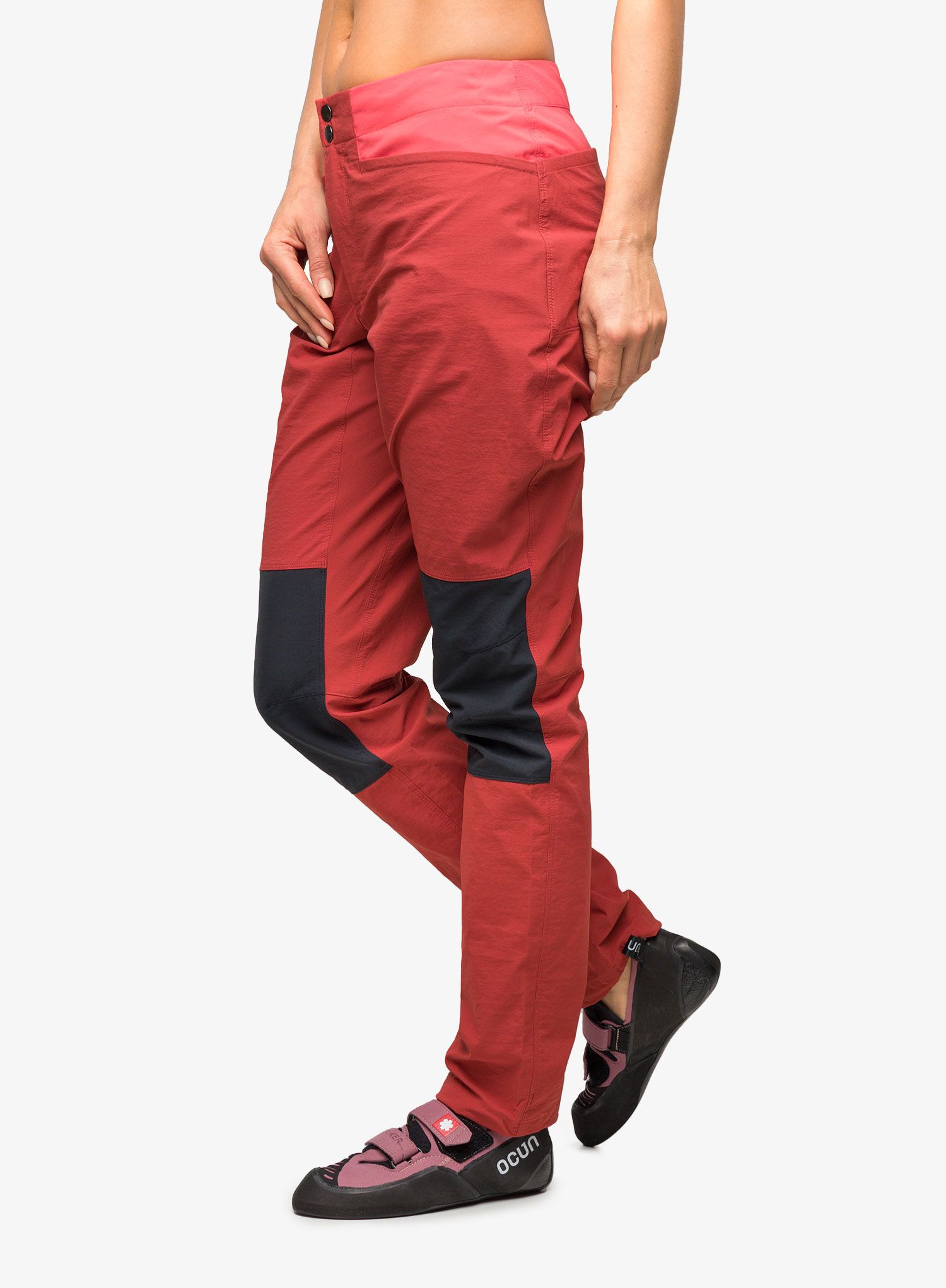 Ženske plezalne hlače Haglofs ROC Spitz Pant - corrosion/poppy red