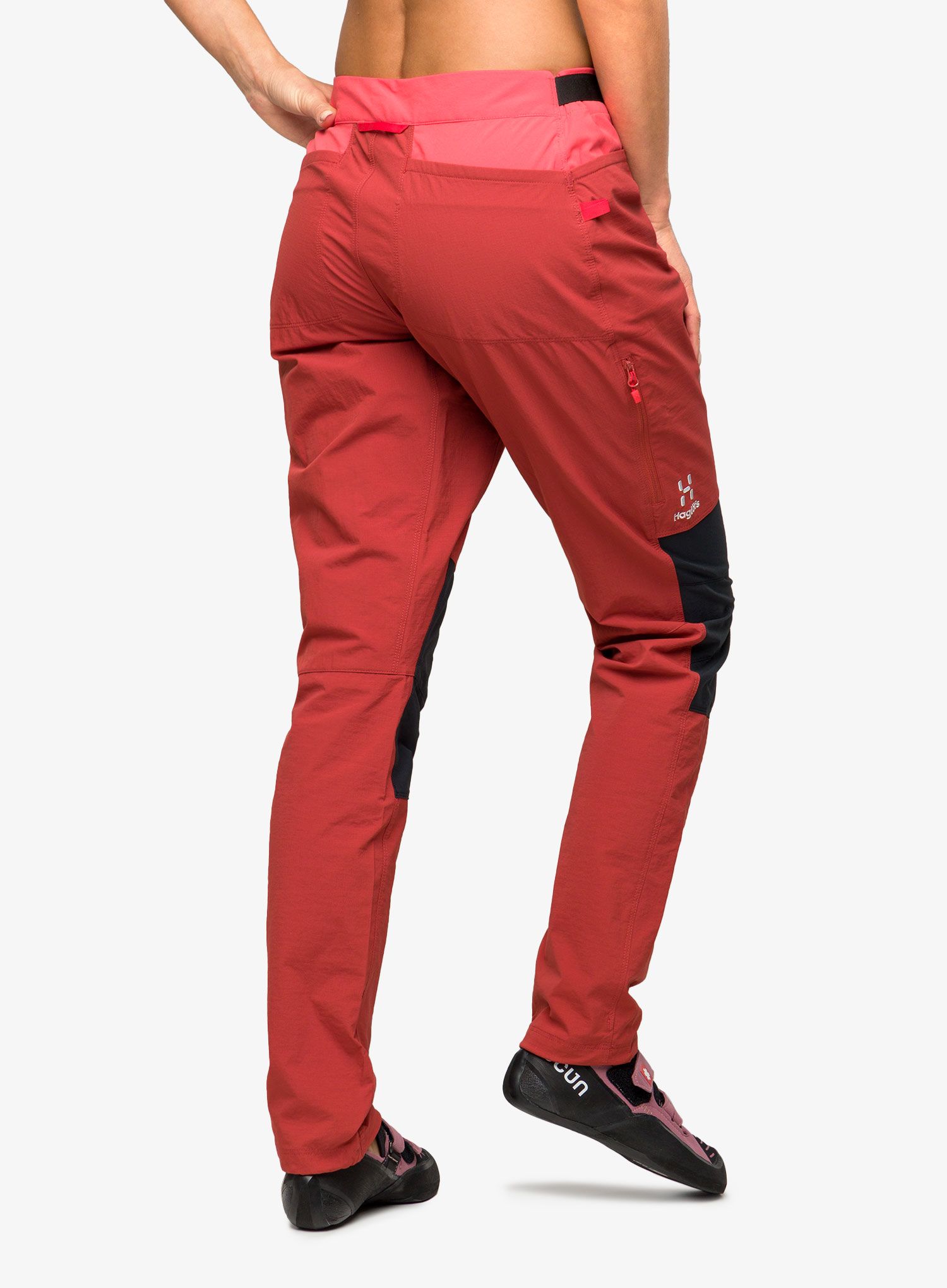 Ženske plezalne hlače Haglofs ROC Spitz Pant - corrosion/poppy red