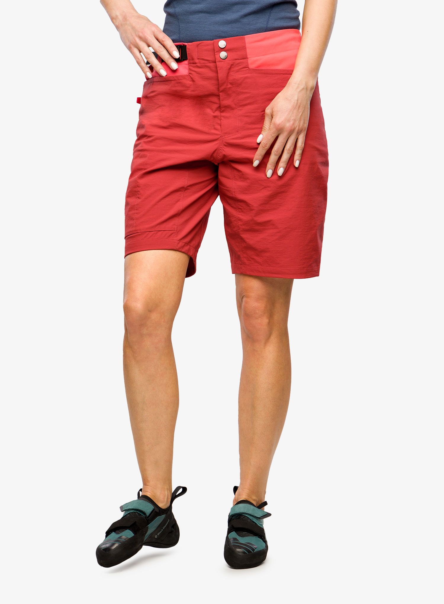 Ženske plezalne kratke hlače Haglofs ROC Spitz Shorts - corrosion/poppy red