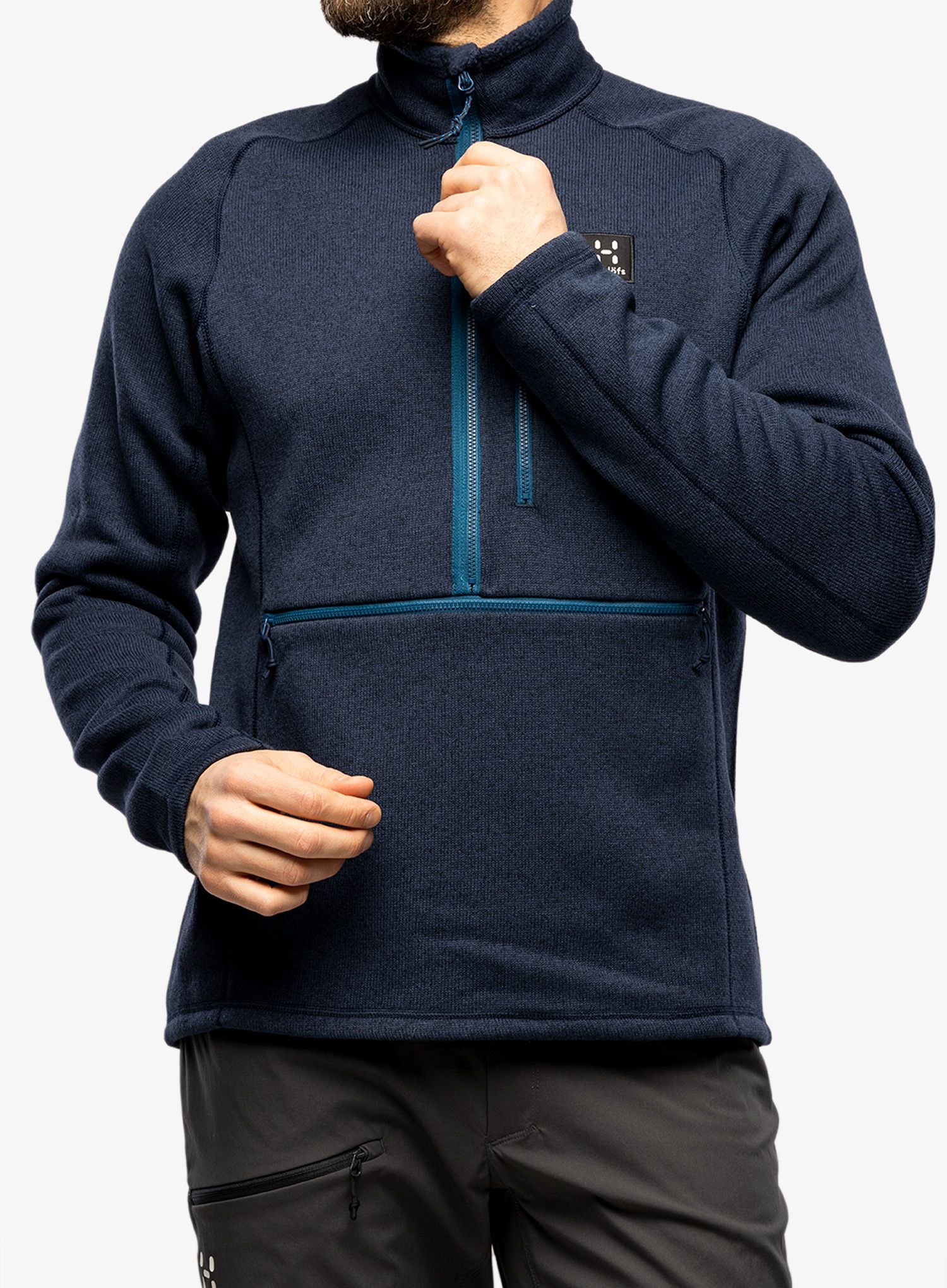 Jopica z zadrgo Haglofs Risberg 1/2 Zip - tarn blue