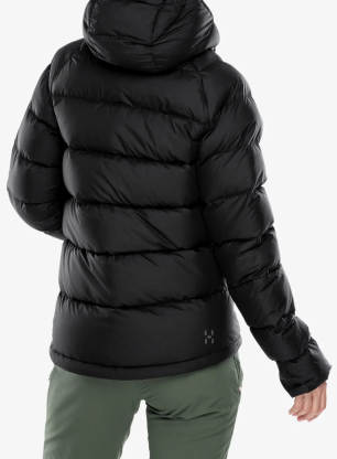 Ženska puhovka Haglofs Rosson Down Hood - true black