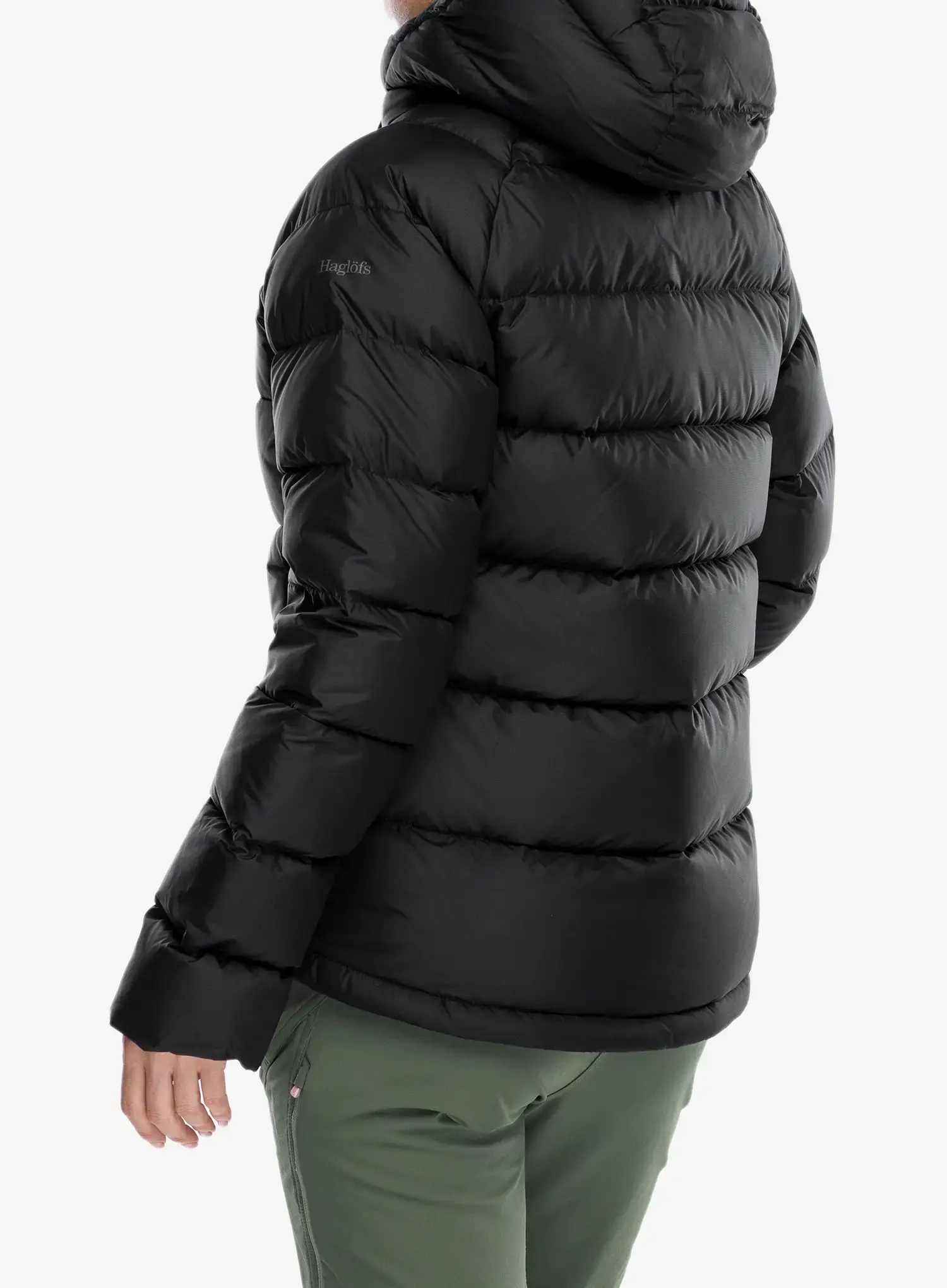 Ženska puhovka Haglofs Rosson Down Hood - true black