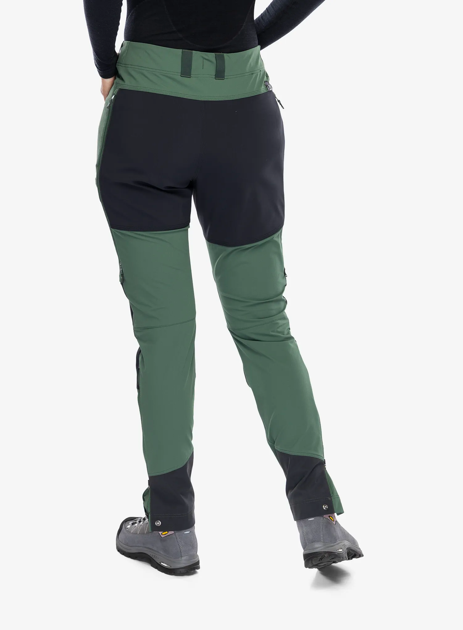 Ženske hlače Haglofs Rugged Slim Pant - fjell green/true black