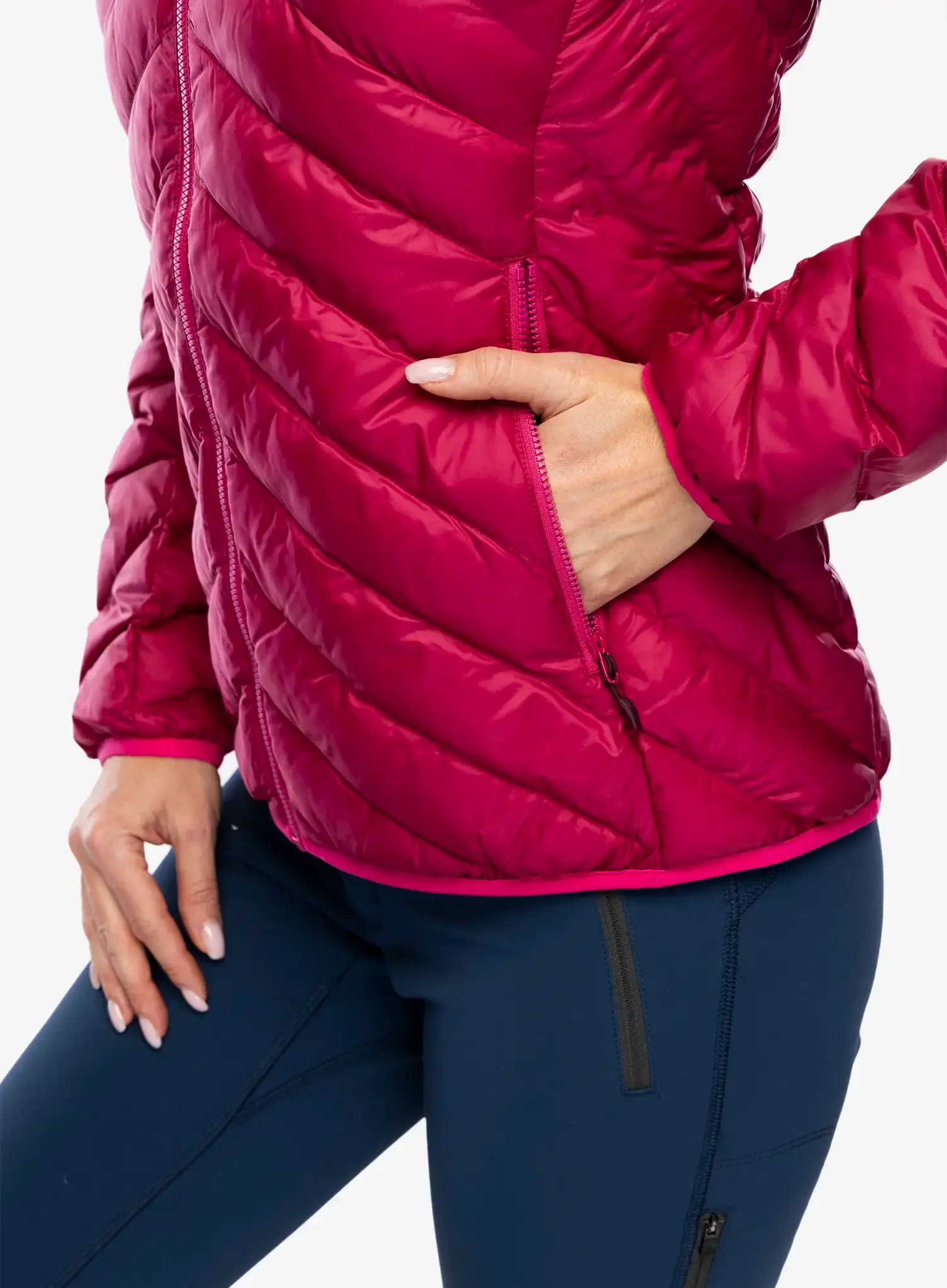 Ženska sintetična jakna Haglofs Sarna Mimic Hood - deep pink