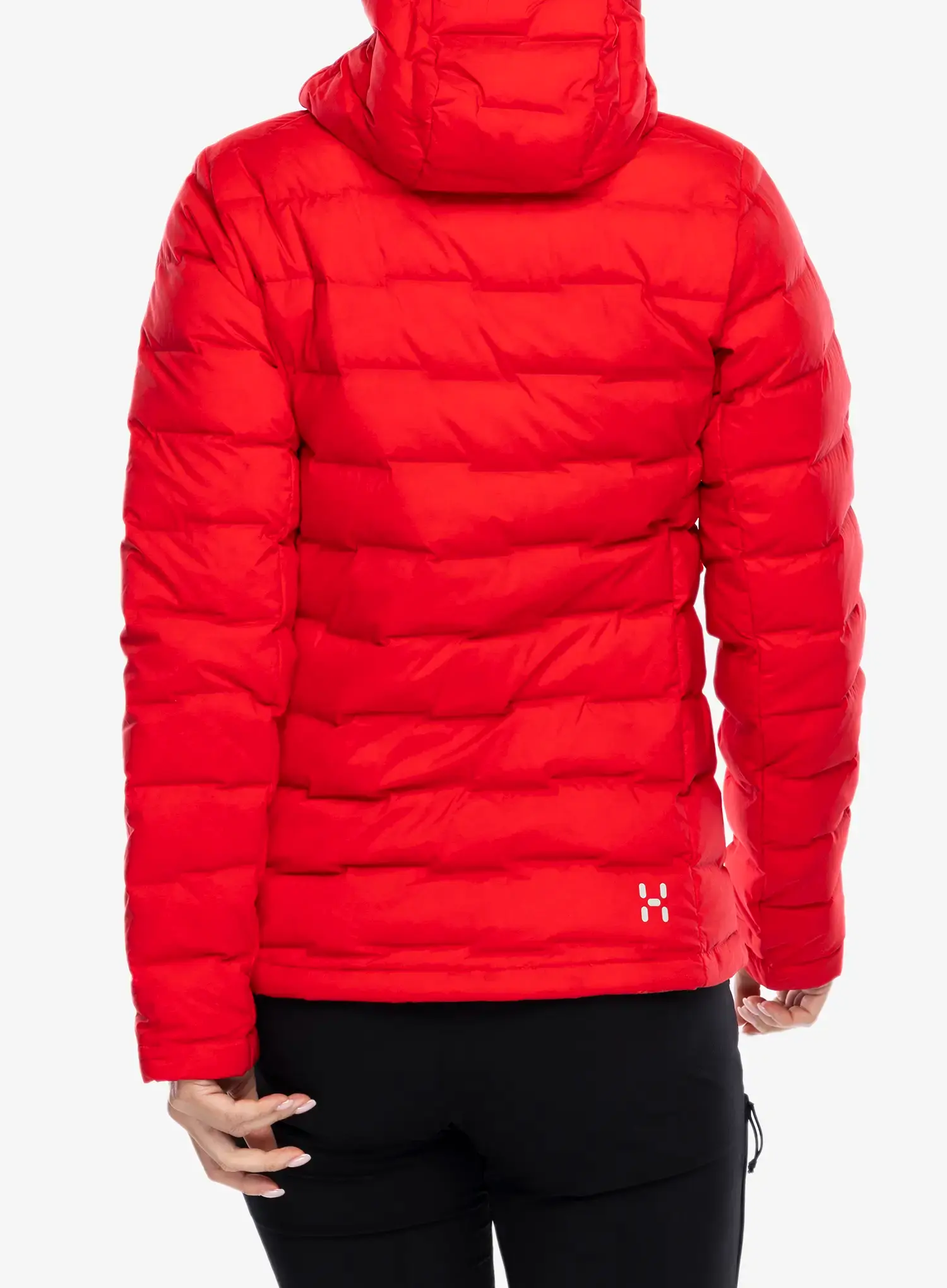 Ženska puhovka Haglofs Spitz Down Hood - bright red