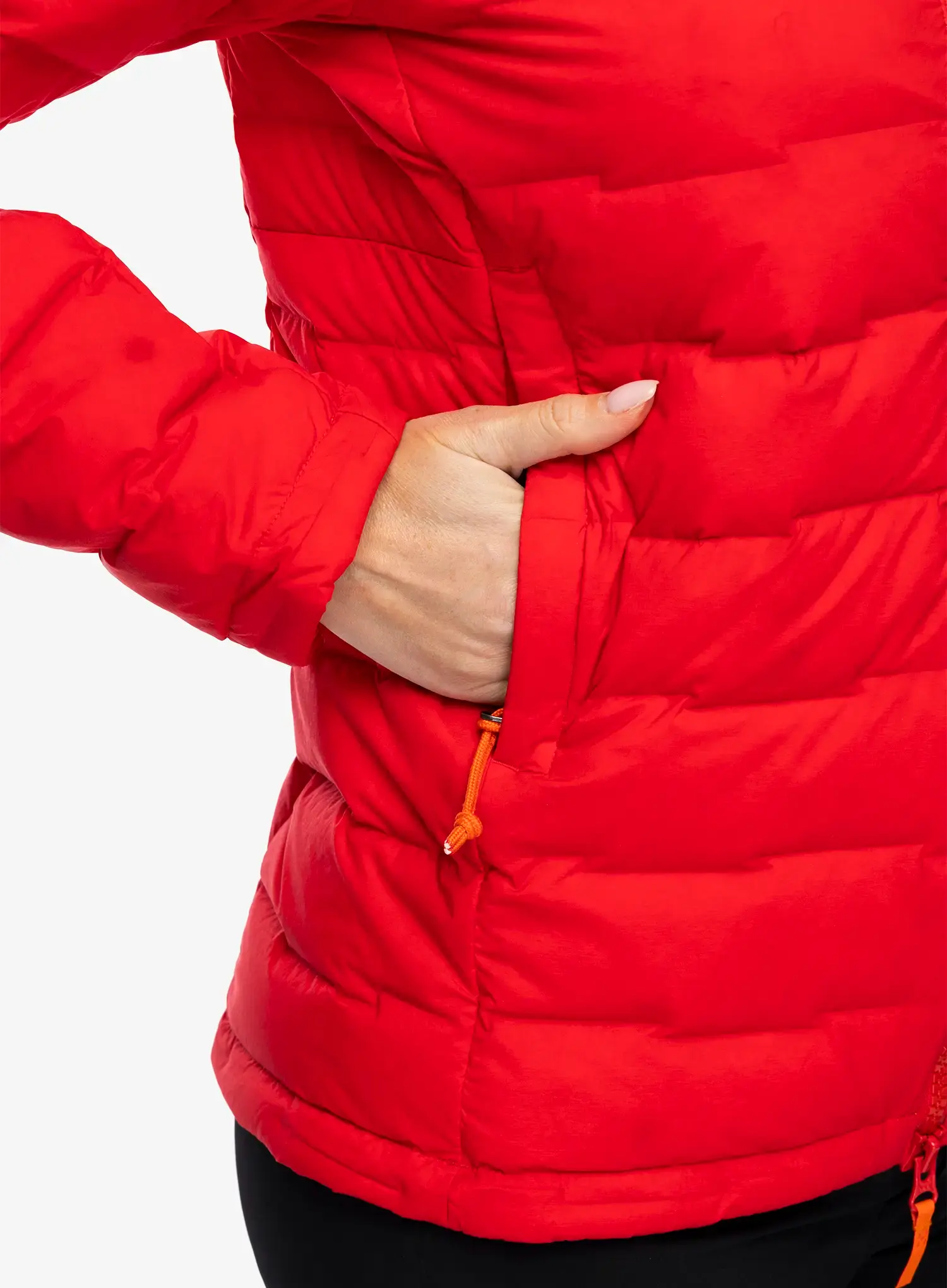 Ženska puhovka Haglofs Spitz Down Hood - bright red